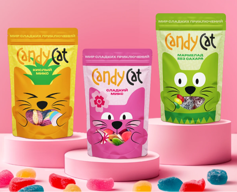 УПАКОВКА и ИЛЛЮСТРАЦИИ | мармелад Candy Cat — Брендинг, Иллюстрация на Dprofile