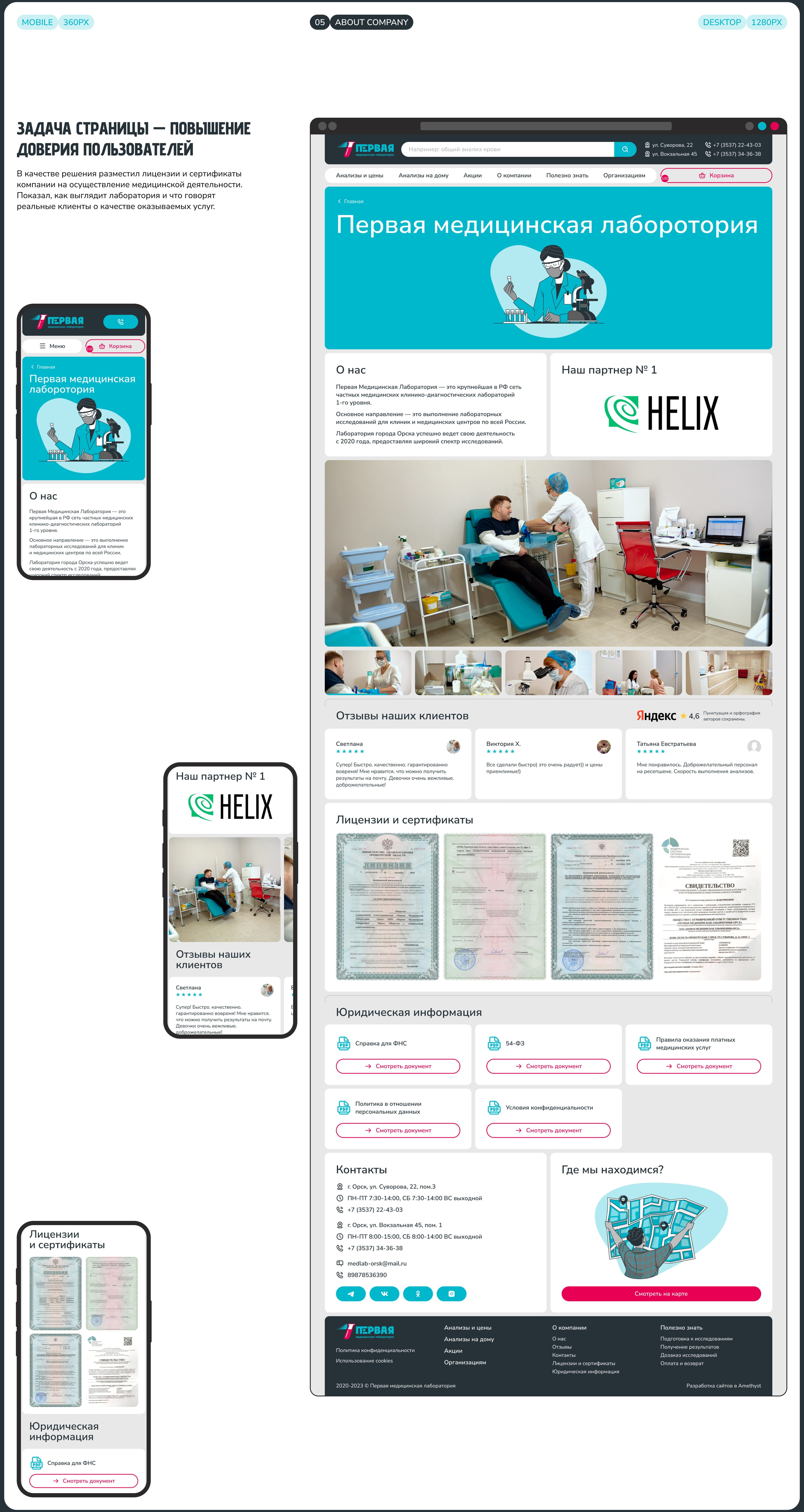1-ая МедЛаборатория — Сайт & Каталог — Изображение №17 — Интерфейсы на Dprofile