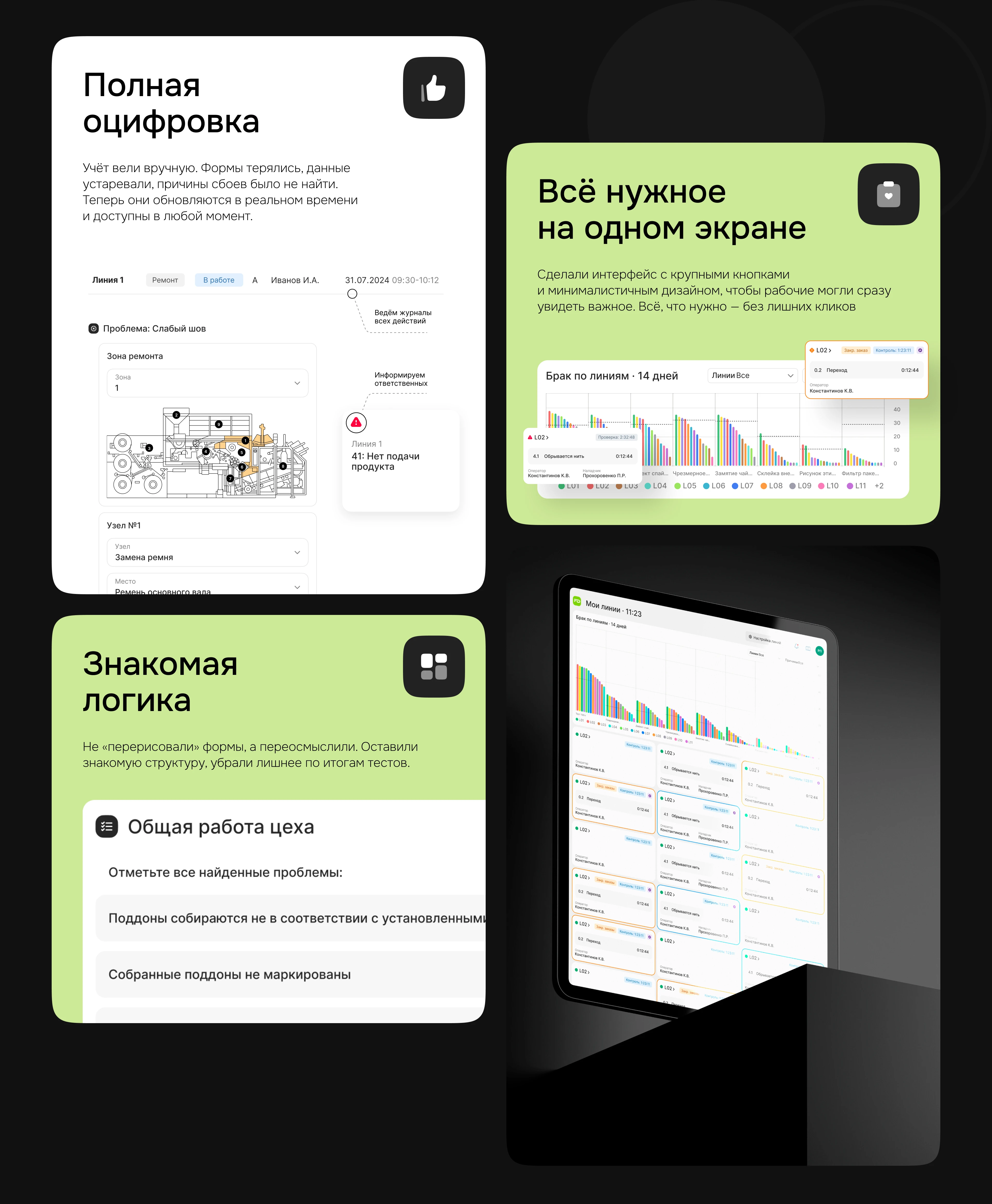 Production Automation Platform UI/UX — Factory Director — Изображение №6 — Интерфейсы на Dprofile