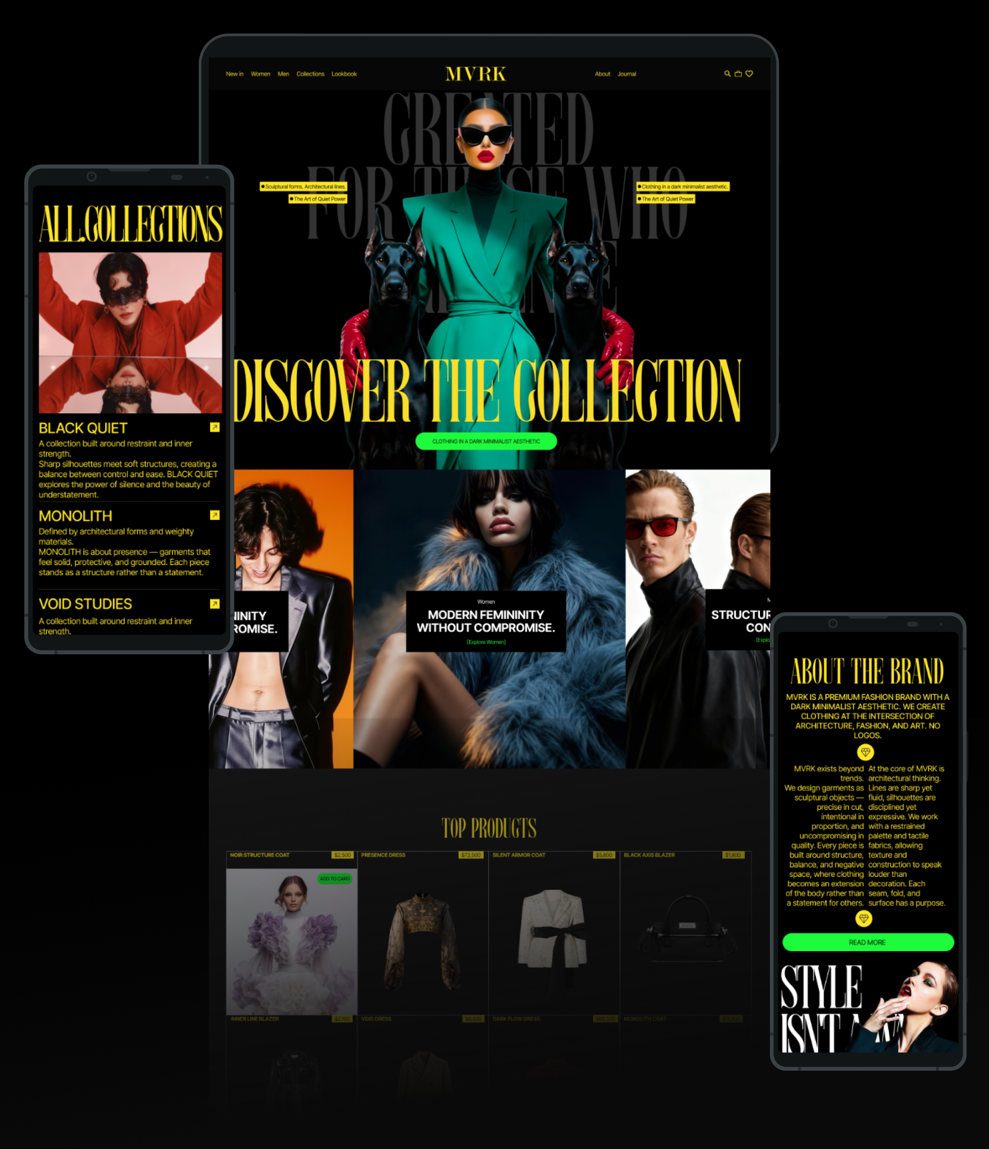 MARK — premium clothing website. UX Research — Изображение №3 — Интерфейсы на Dprofile