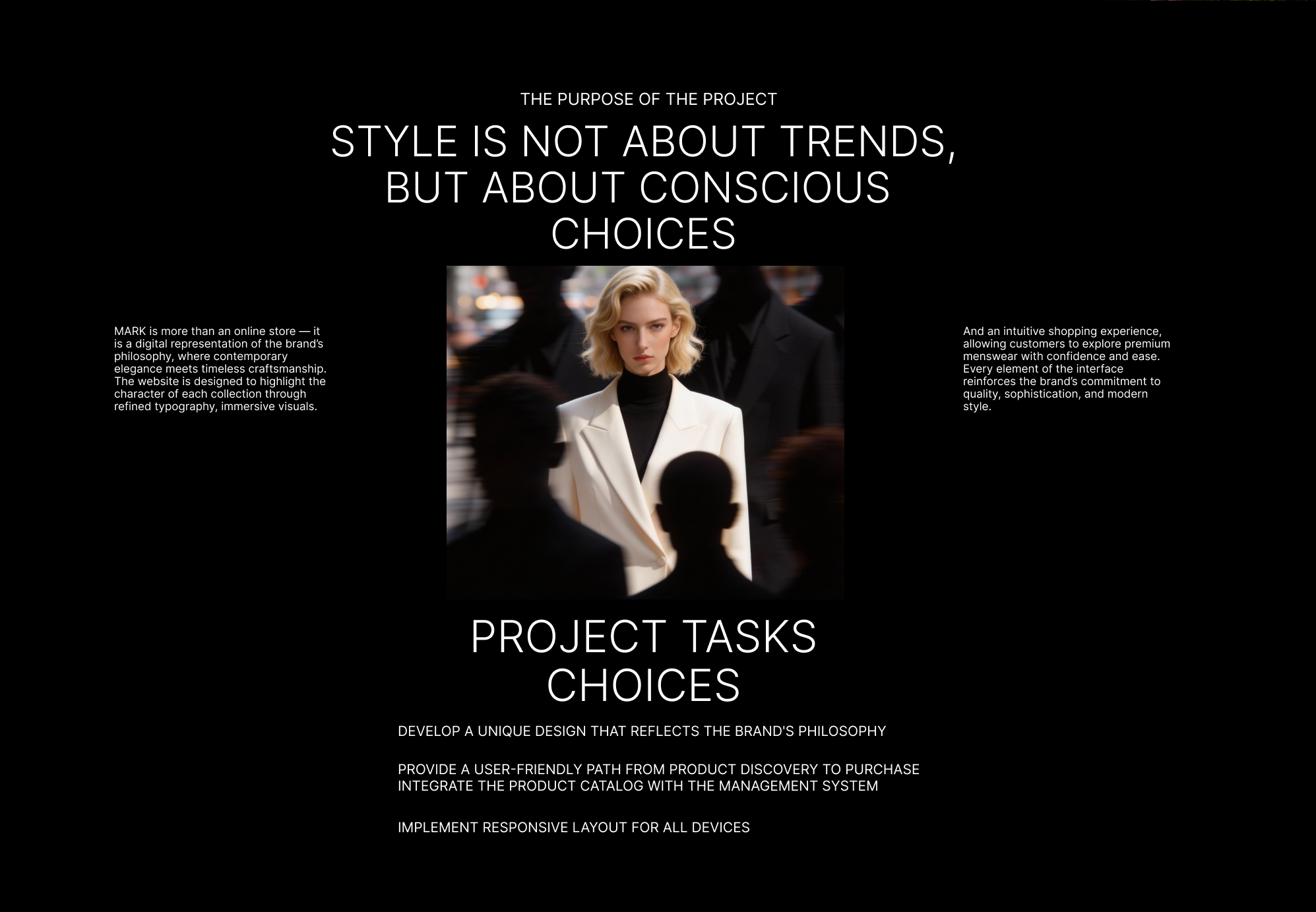 MARK — premium clothing website. UX Research — Изображение №2 — Интерфейсы на Dprofile
