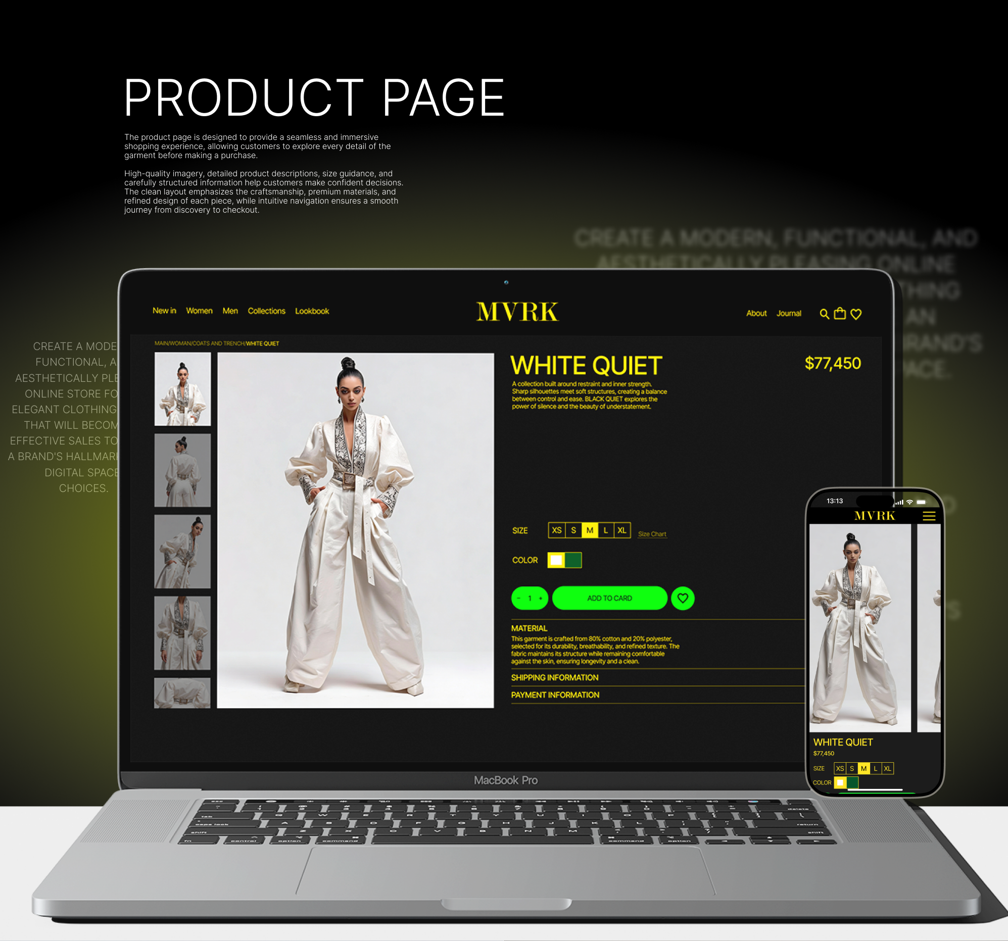MARK — premium clothing website. UX Research — Изображение №6 — Интерфейсы на Dprofile