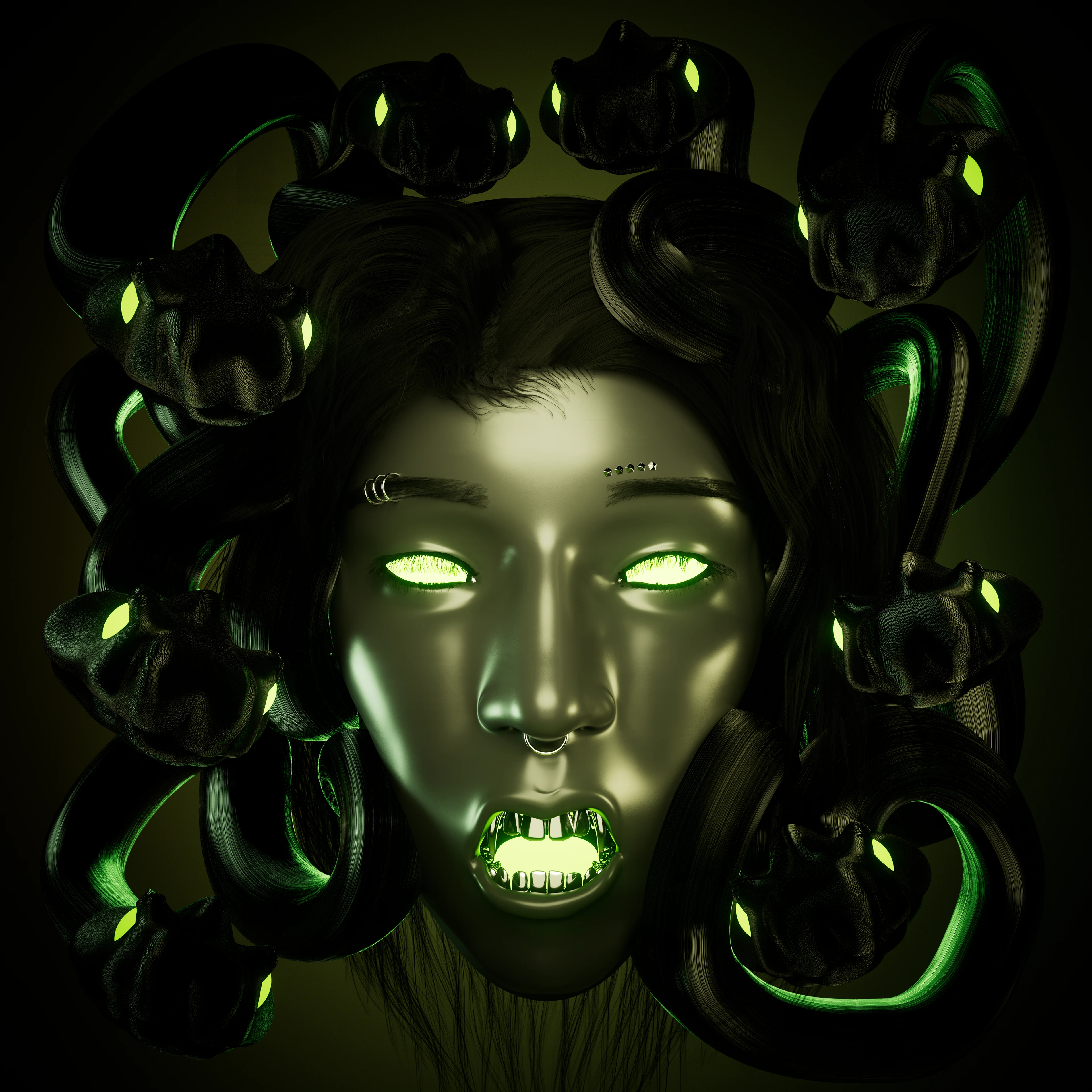 Gorgon Medusa | 3D Art | NFT — Изображение №1 — Иллюстрация, 3D на Dprofile