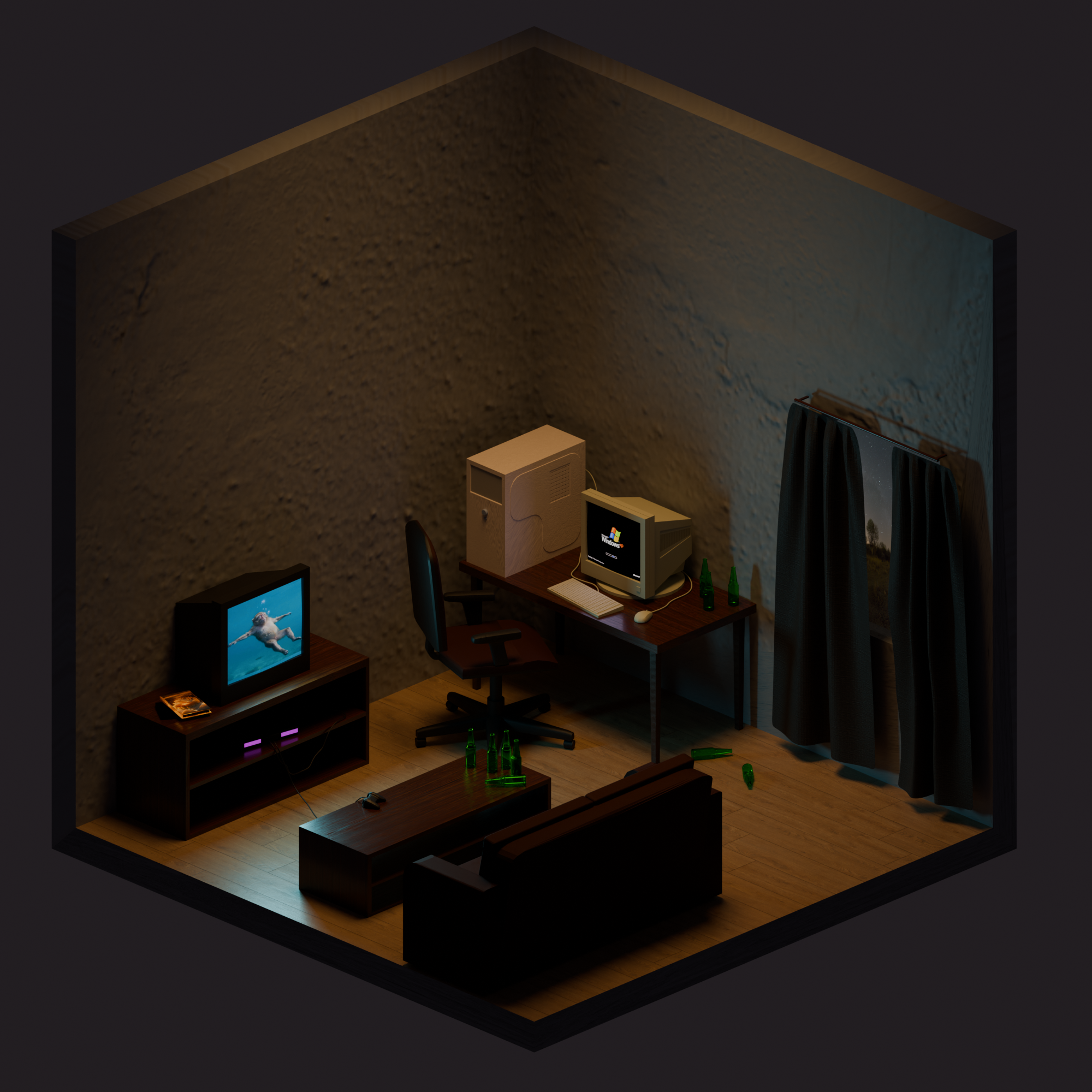 Комнаты в изометрии — Изображение №3 — Иллюстрация, 3D на Dprofile