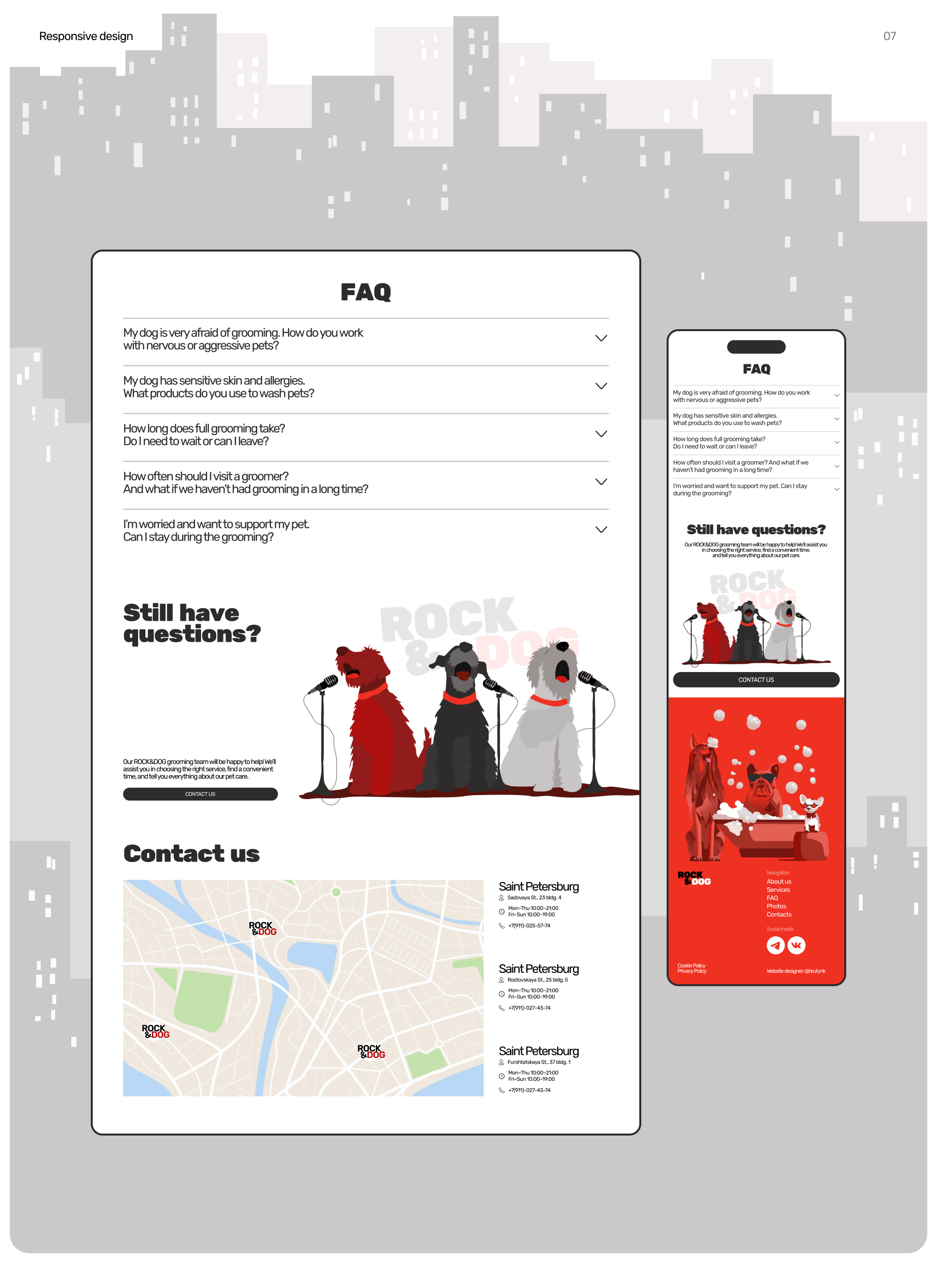 ROCK&DOG - студия груминга — Изображение №7 — Интерфейсы, Брендинг на Dprofile