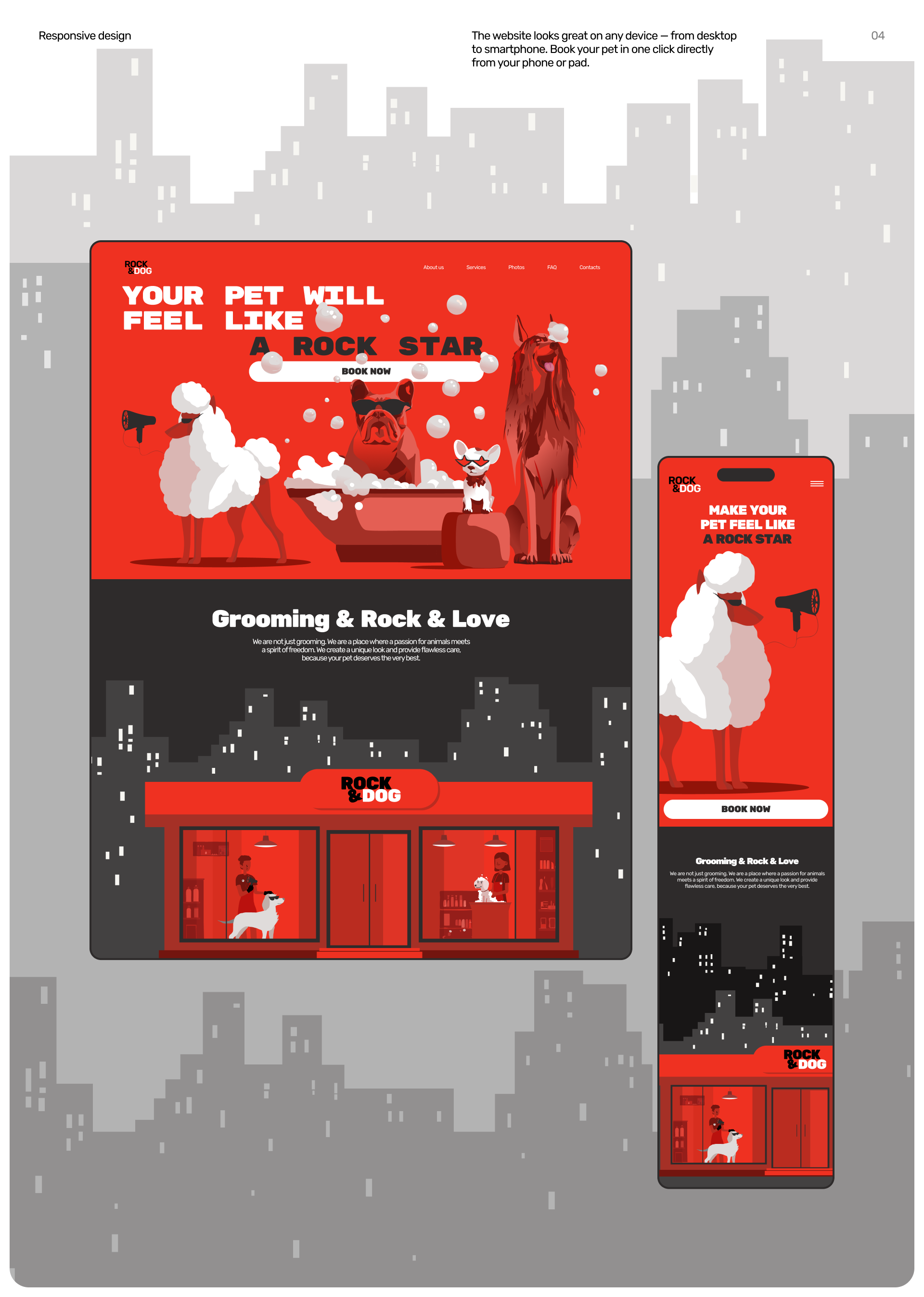 ROCK&DOG - студия груминга — Изображение №3 — Интерфейсы, Брендинг на Dprofile