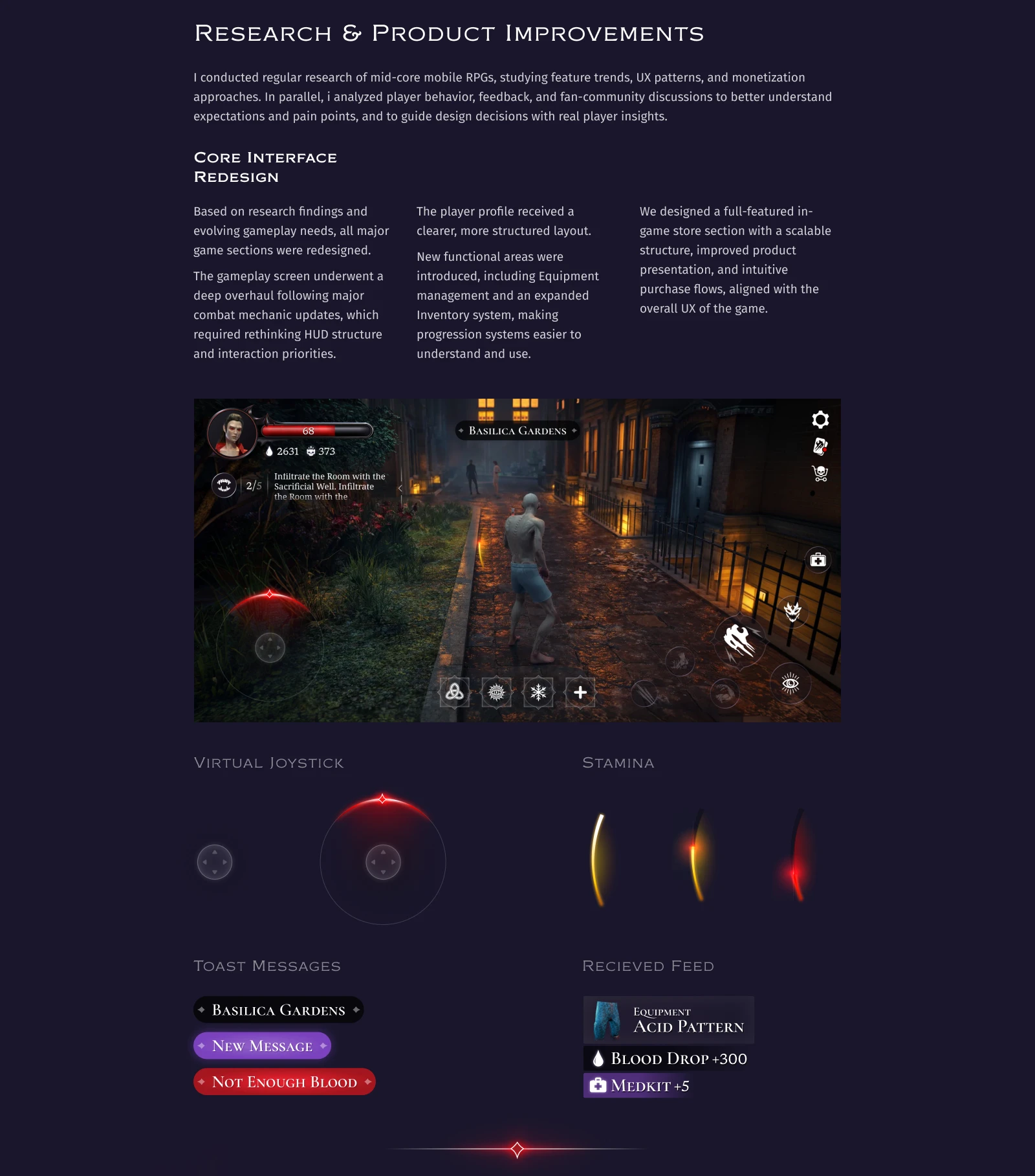 dEmpire of Vampire — Midcore Mobile Game UX/UI — Изображение №4 — Интерфейсы на Dprofile