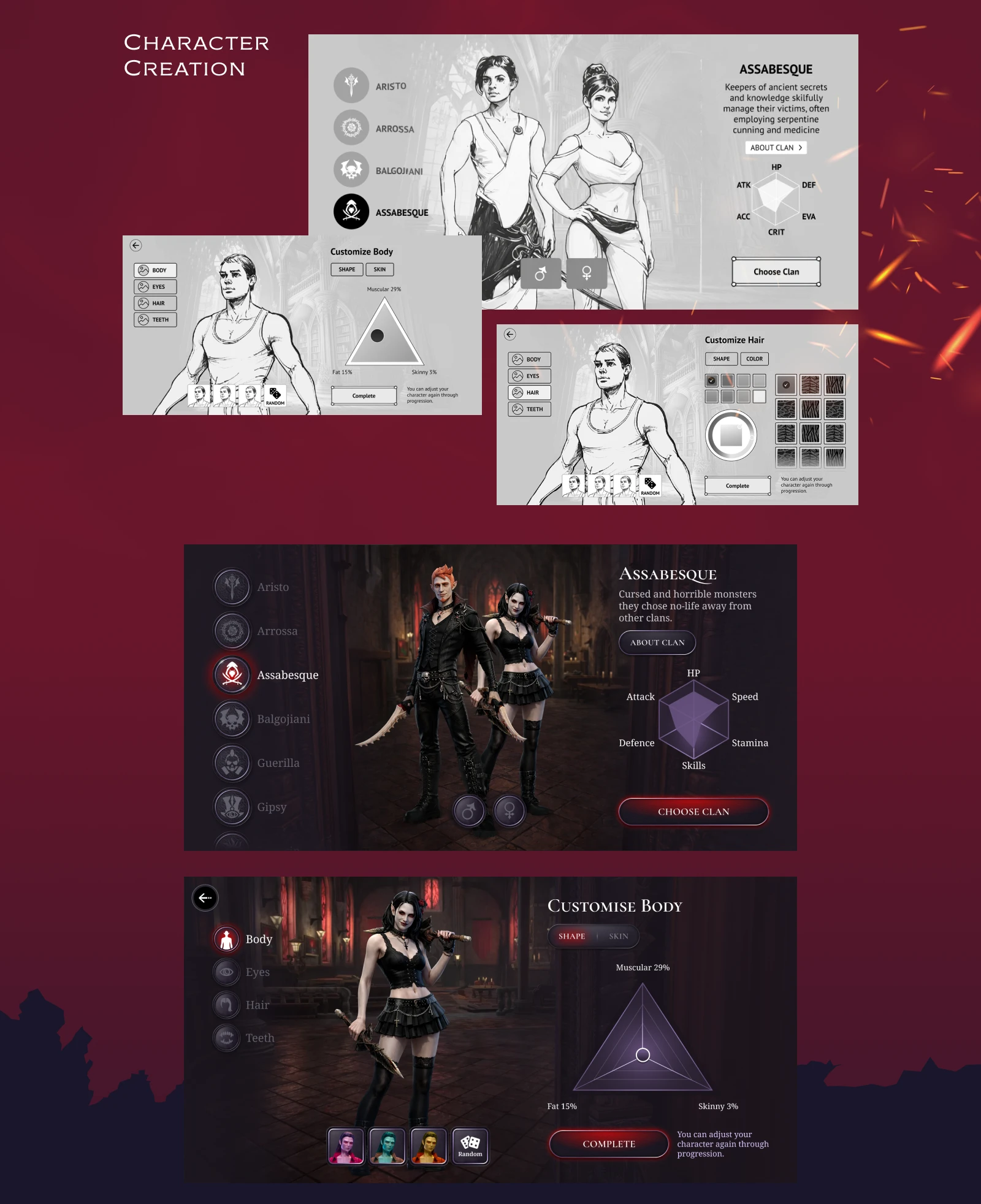 dEmpire of Vampire — Midcore Mobile Game UX/UI — Изображение №3 — Интерфейсы на Dprofile
