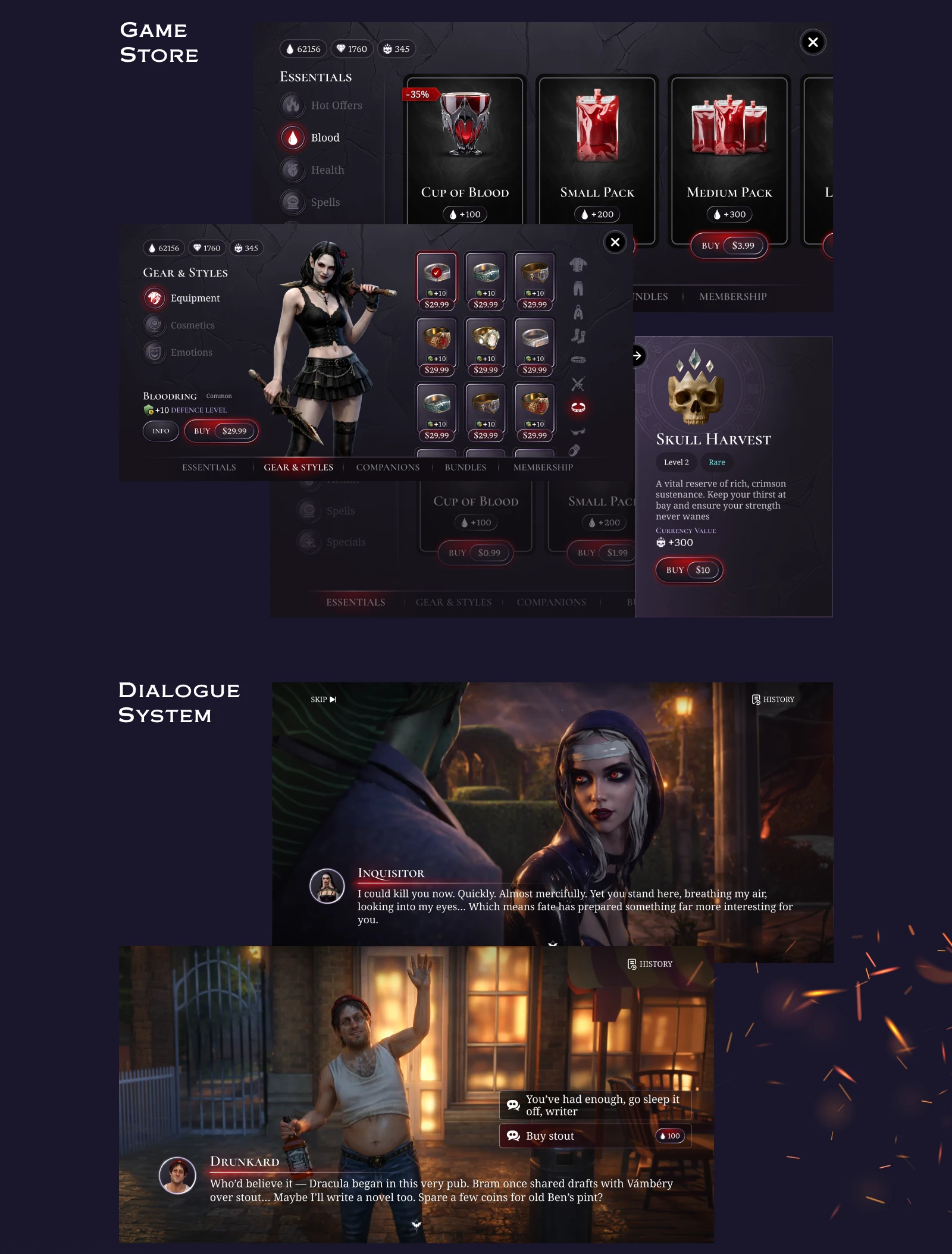 dEmpire of Vampire — Midcore Mobile Game UX/UI — Изображение №6 — Интерфейсы на Dprofile
