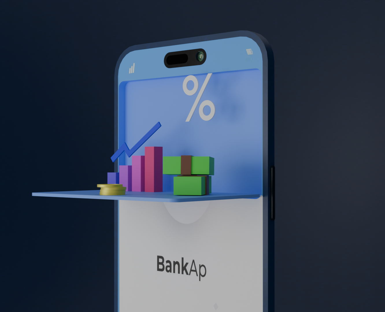 Bank Application — 3D, Анимация на Dprofile