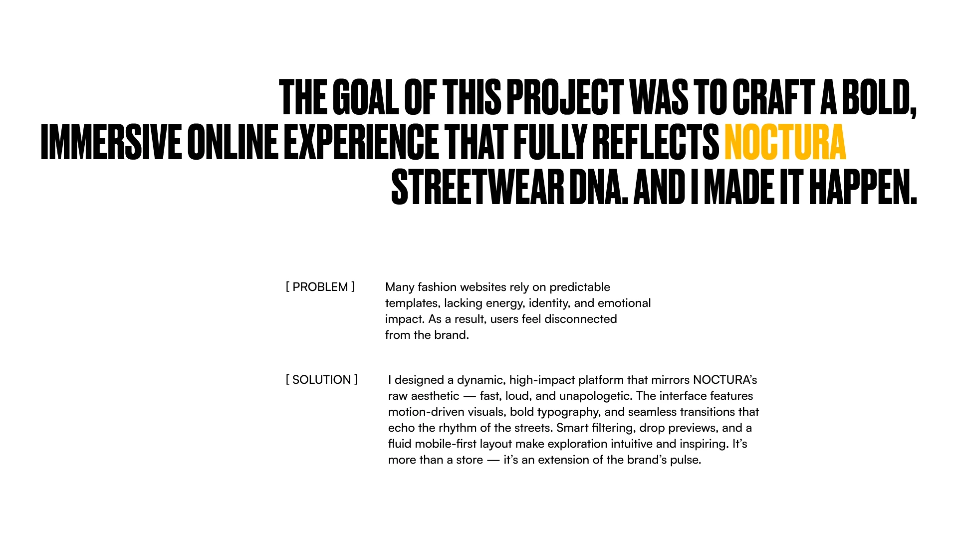 NOCTURA | E-commerce | Creative Project — Изображение №2 — Интерфейсы на Dprofile