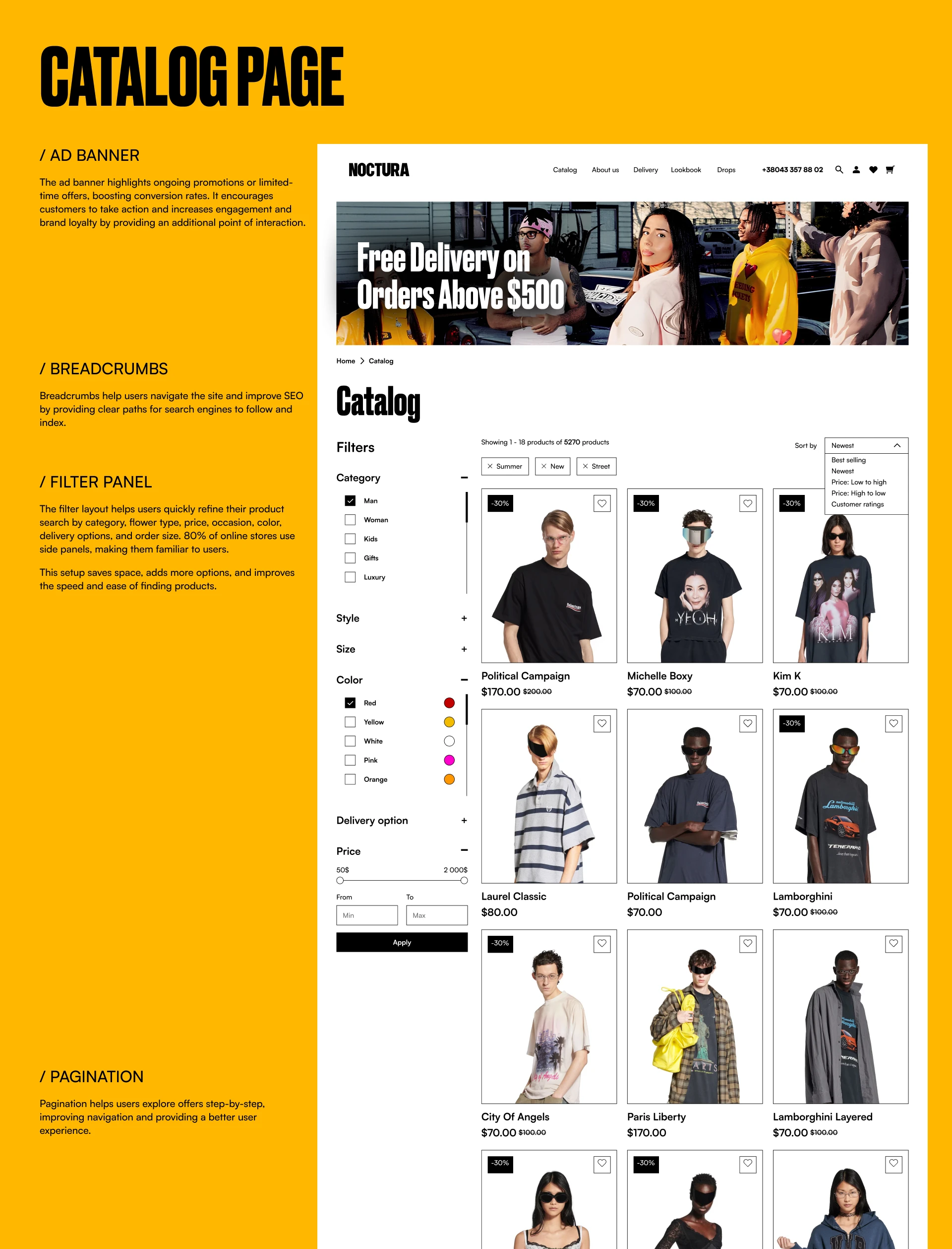 NOCTURA | E-commerce | Creative Project — Изображение №10 — Интерфейсы на Dprofile