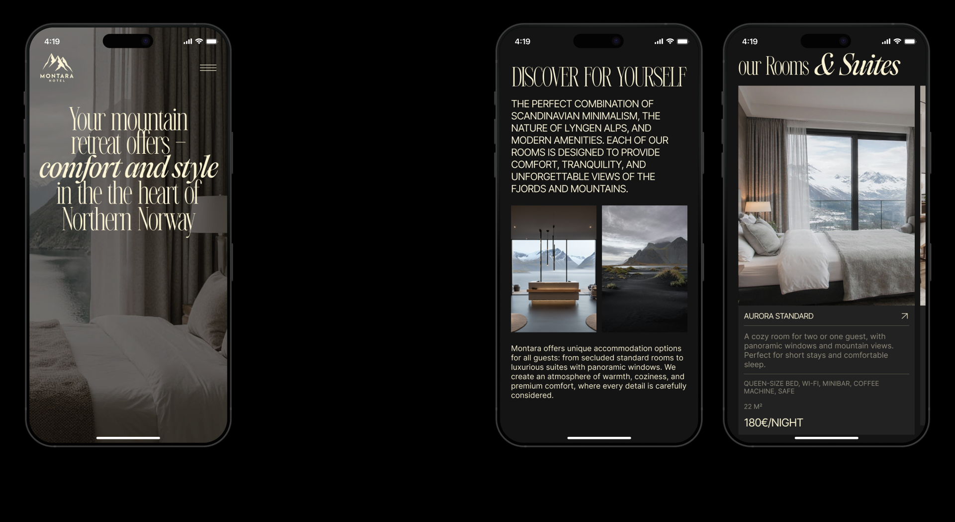 MONTARA HOTEL | UI UX design — Изображение №11 — Интерфейсы, Брендинг на Dprofile