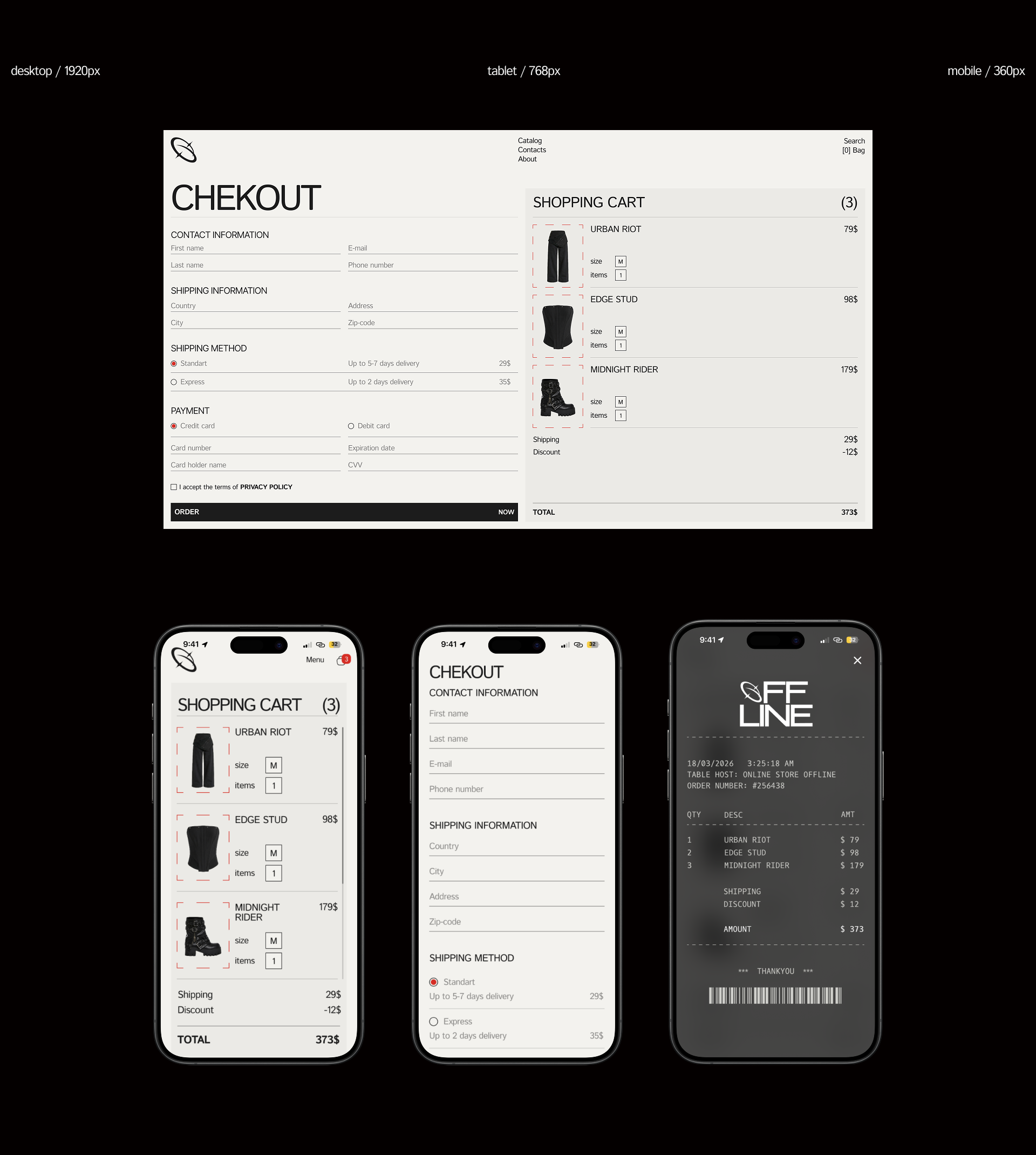 OFFLINE | e-commerce website | online-store — Изображение №9 — Интерфейсы на Dprofile
