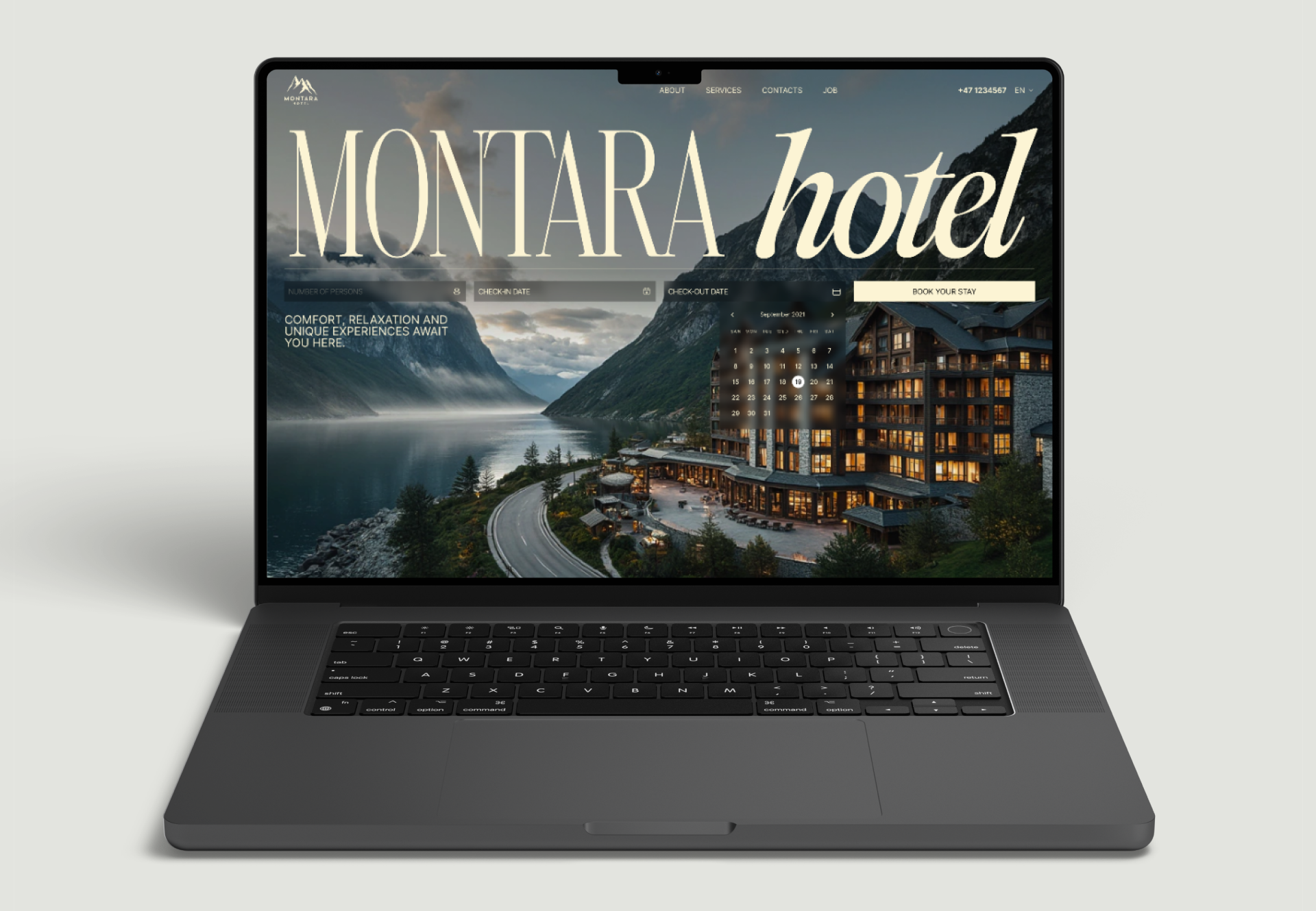 MONTARA HOTEL | UI UX design — Изображение №3 — Интерфейсы, Брендинг на Dprofile
