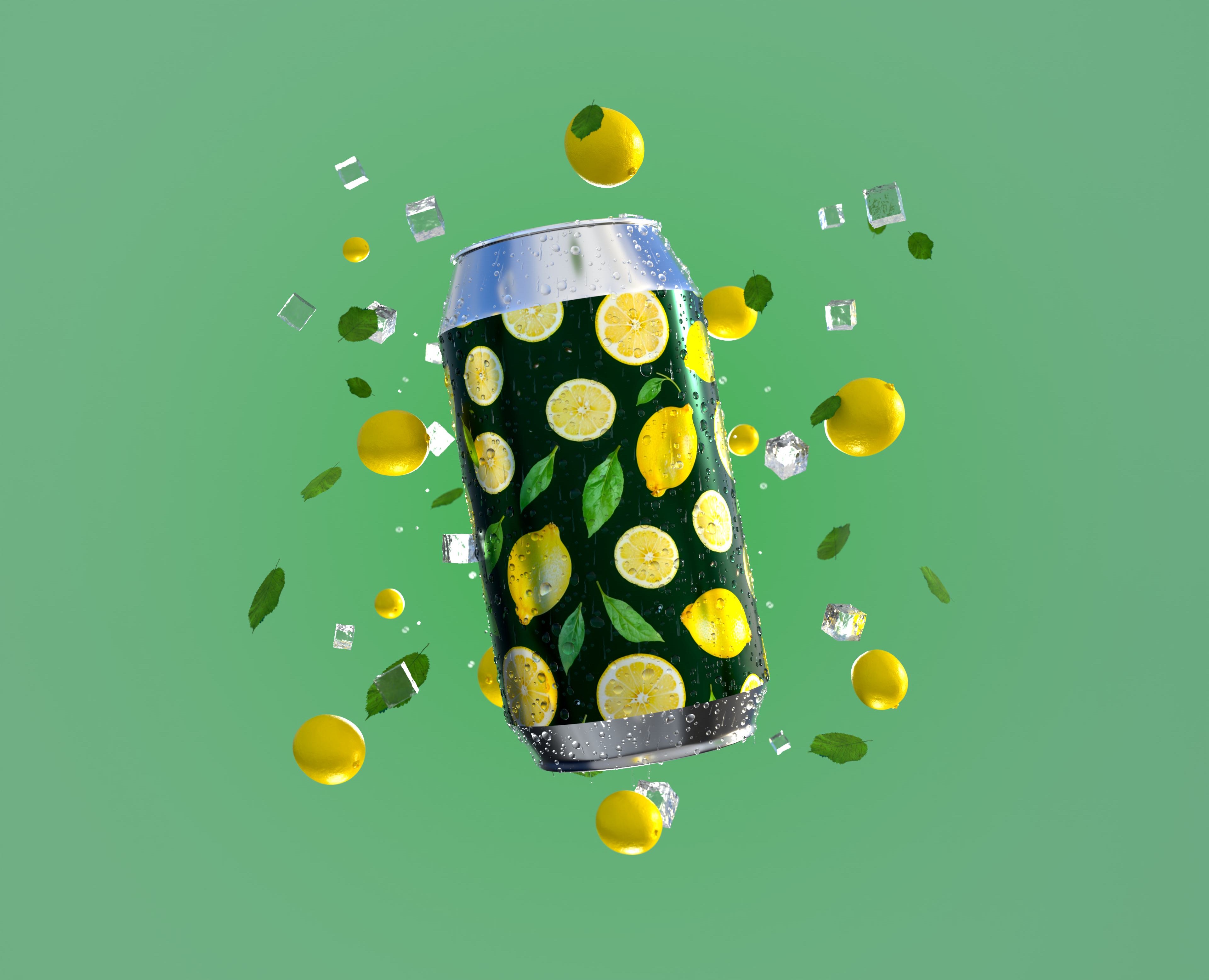 Свежая цитрусовая газировка — Иллюстрация, Анимация на Dprofile