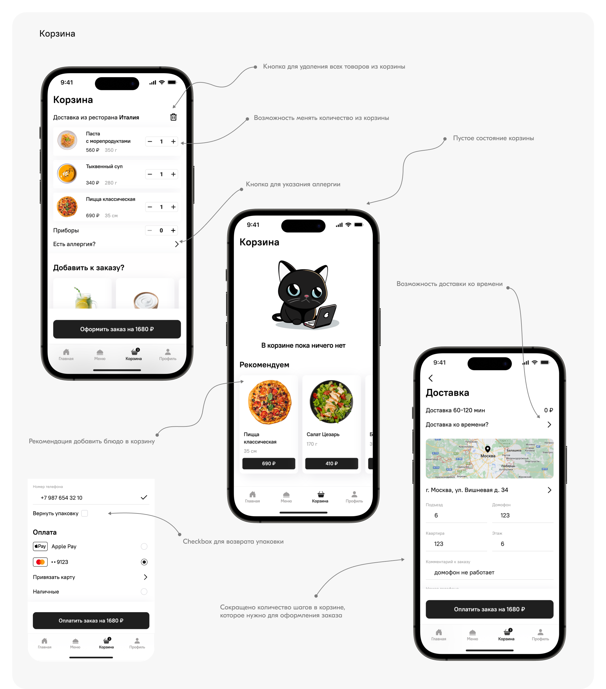 Food Delivery App | Доставка готовой еды — Изображение №12 — Интерфейсы на Dprofile