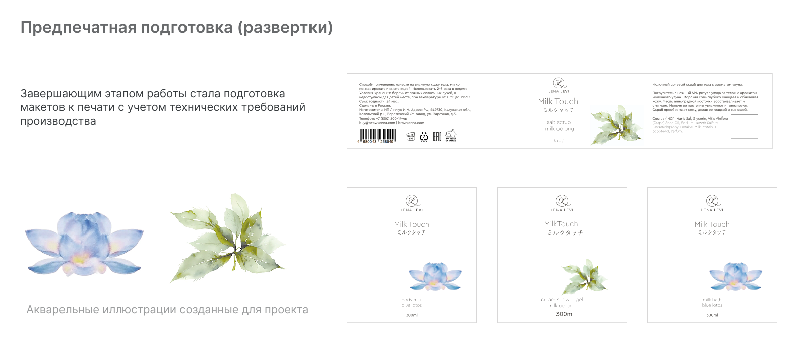 Создание дизайна для линейки уходовой косметики Milk Touch — Изображение №5 — Брендинг на Dprofile