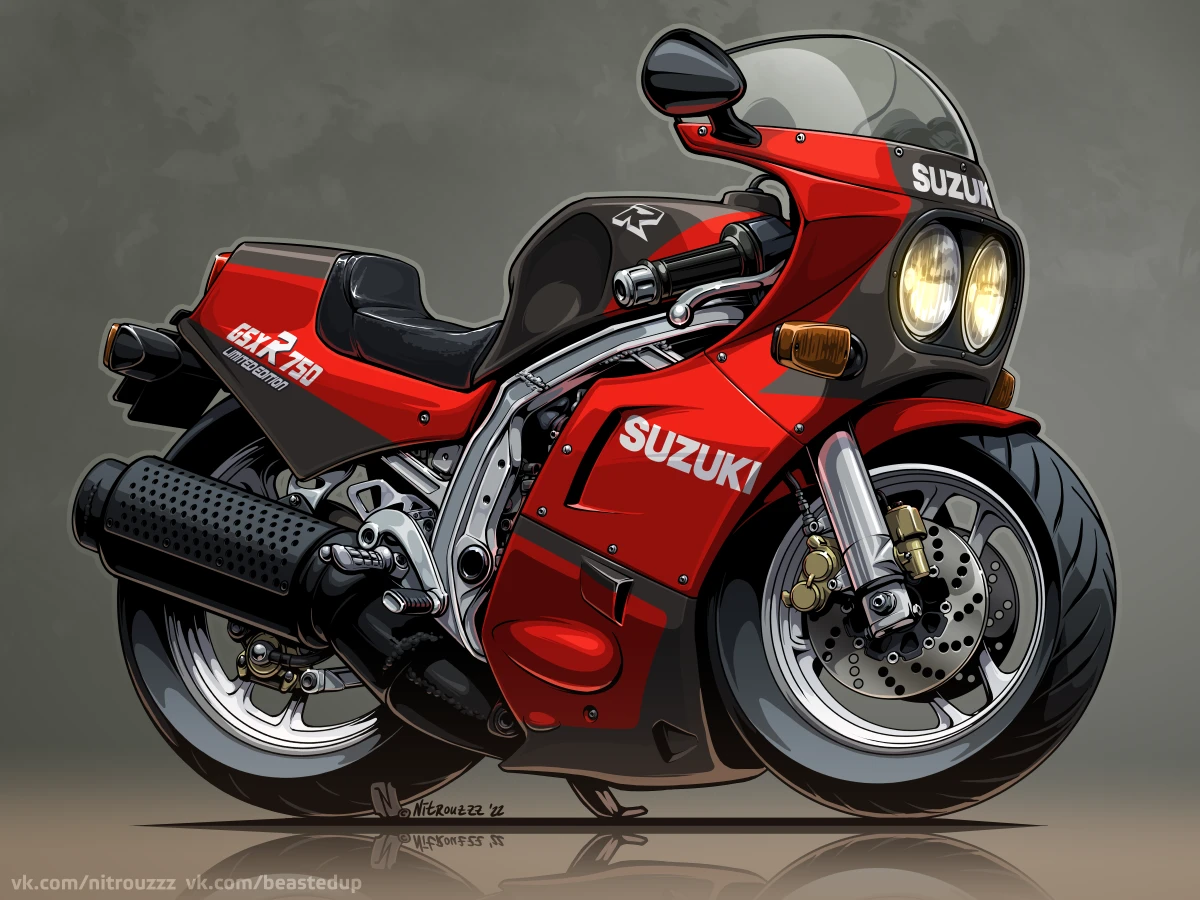 Профиль Andrey Pridybailo Suzuki GSX R750/R750R — Изображение №2 — Иллюстрация на Dprofile