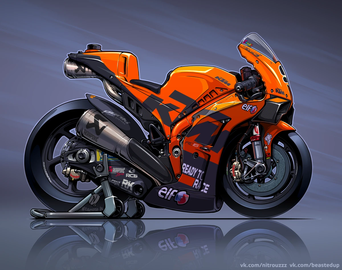 KTM RC16 2021 (Moto GP) — Изображение №1 — Иллюстрация на Dprofile