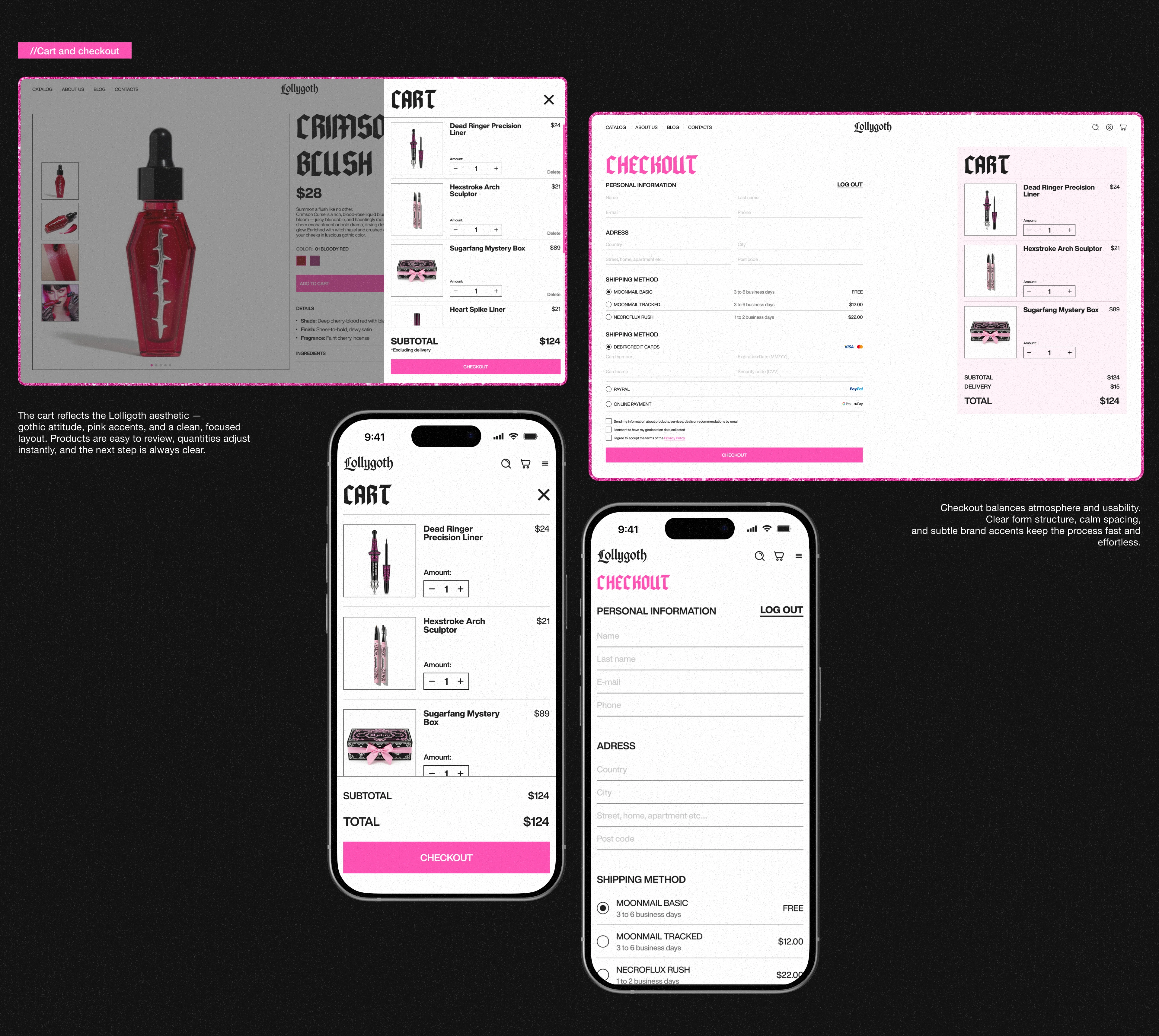 Lollygoth | Branding & E-Commerce — Изображение №6 — Интерфейсы, Брендинг на Dprofile