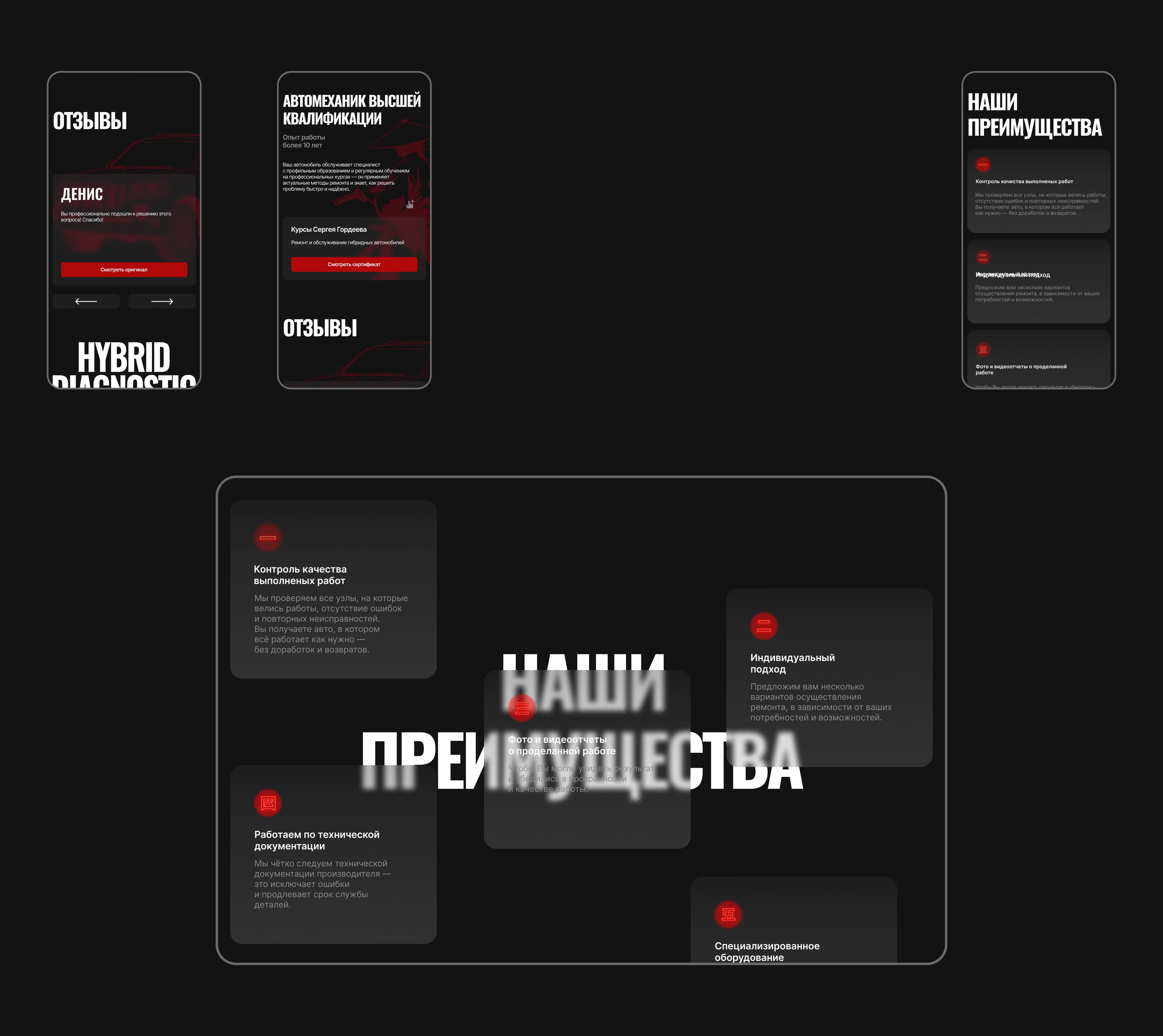 Автомастерская | СТО | Hybrid diagnostic — Изображение №8 — Интерфейсы, Брендинг на Dprofile