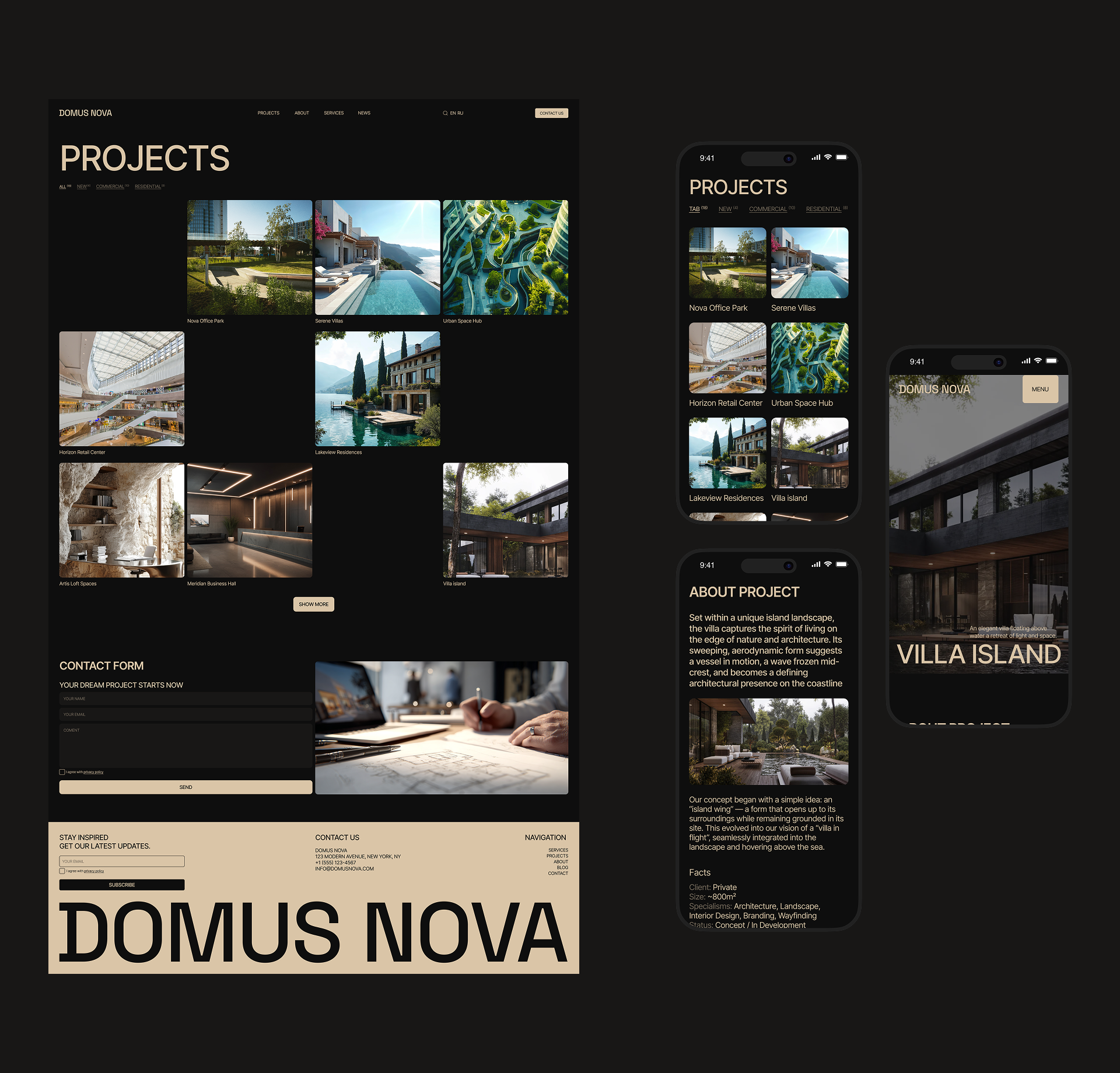 DOMUS NOVA | Corporate Web-site — Изображение №8 — Интерфейсы на Dprofile