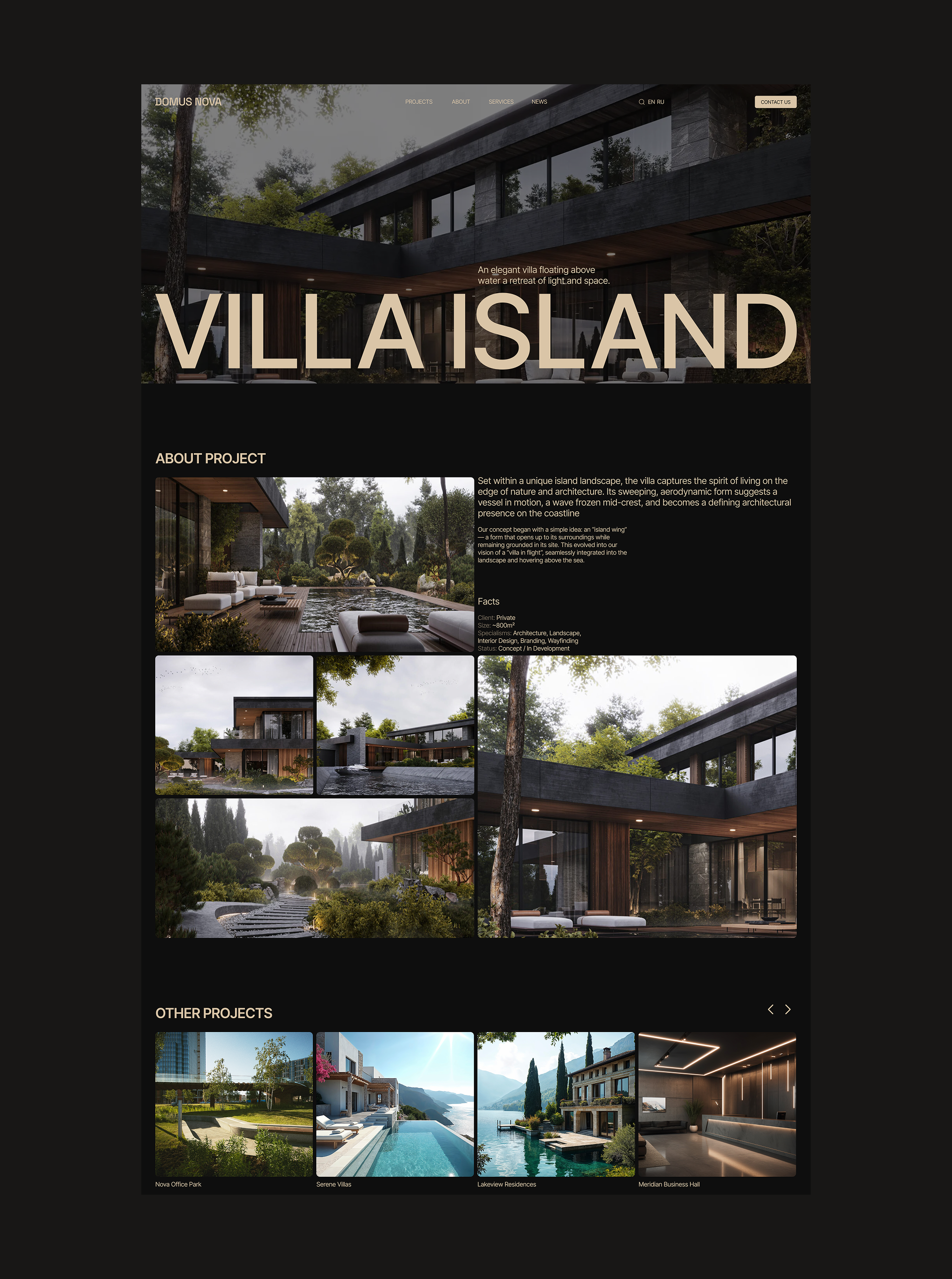 DOMUS NOVA | Corporate Web-site — Изображение №10 — Интерфейсы на Dprofile
