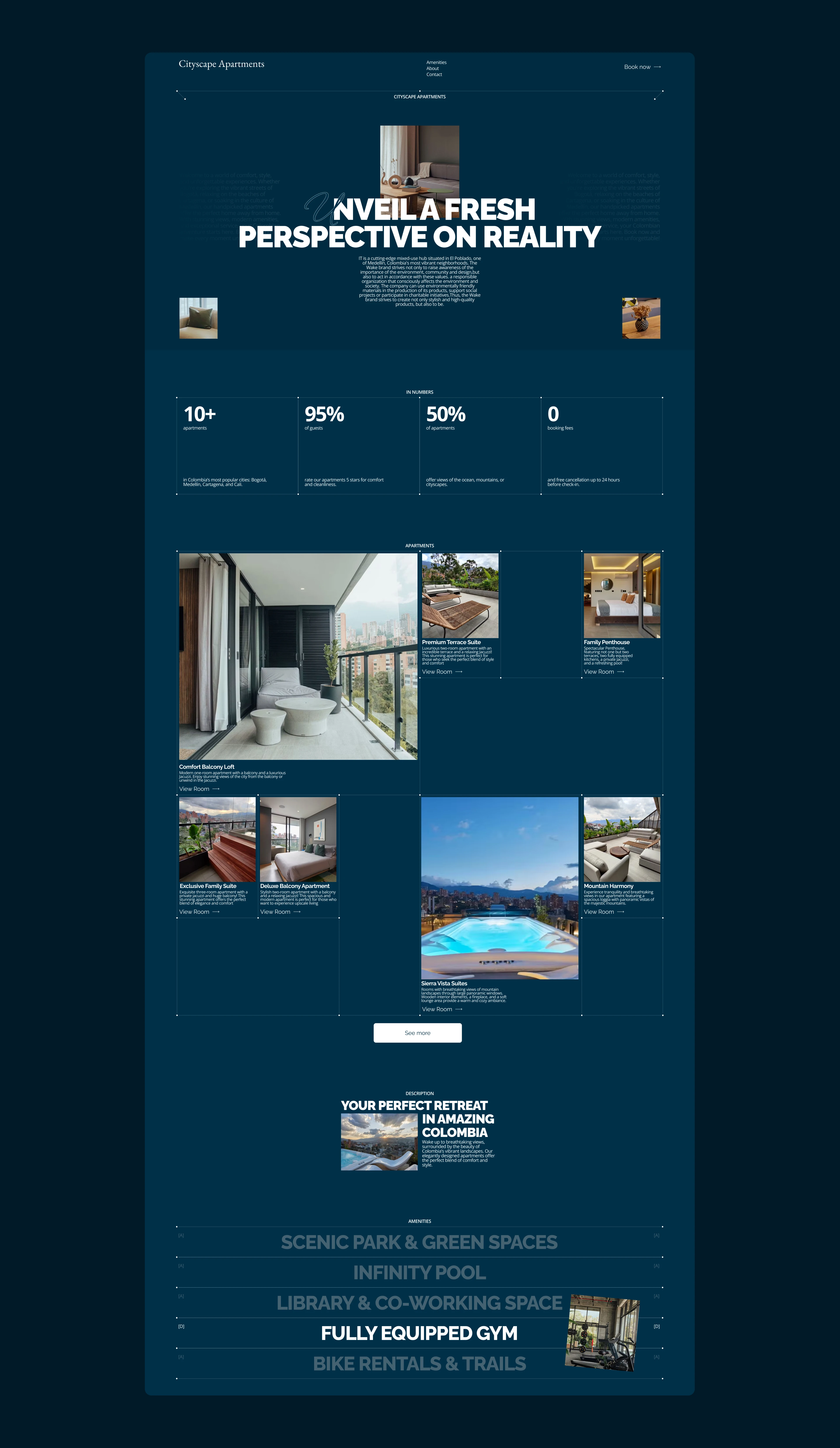 Cityscape Apartments | Corporate Website — Изображение №3 — Интерфейсы на Dprofile