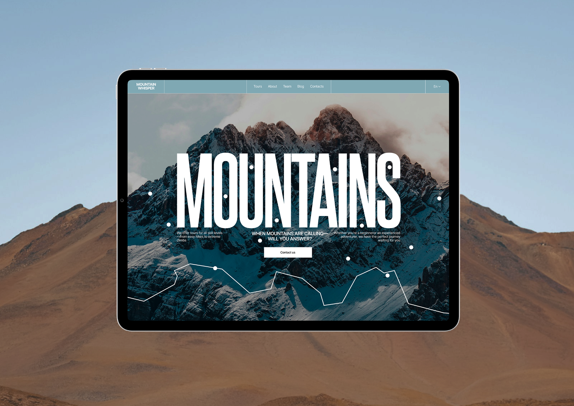 MOUNTAIN WHISPER | Corporate Website — Изображение №1 — Интерфейсы на Dprofile