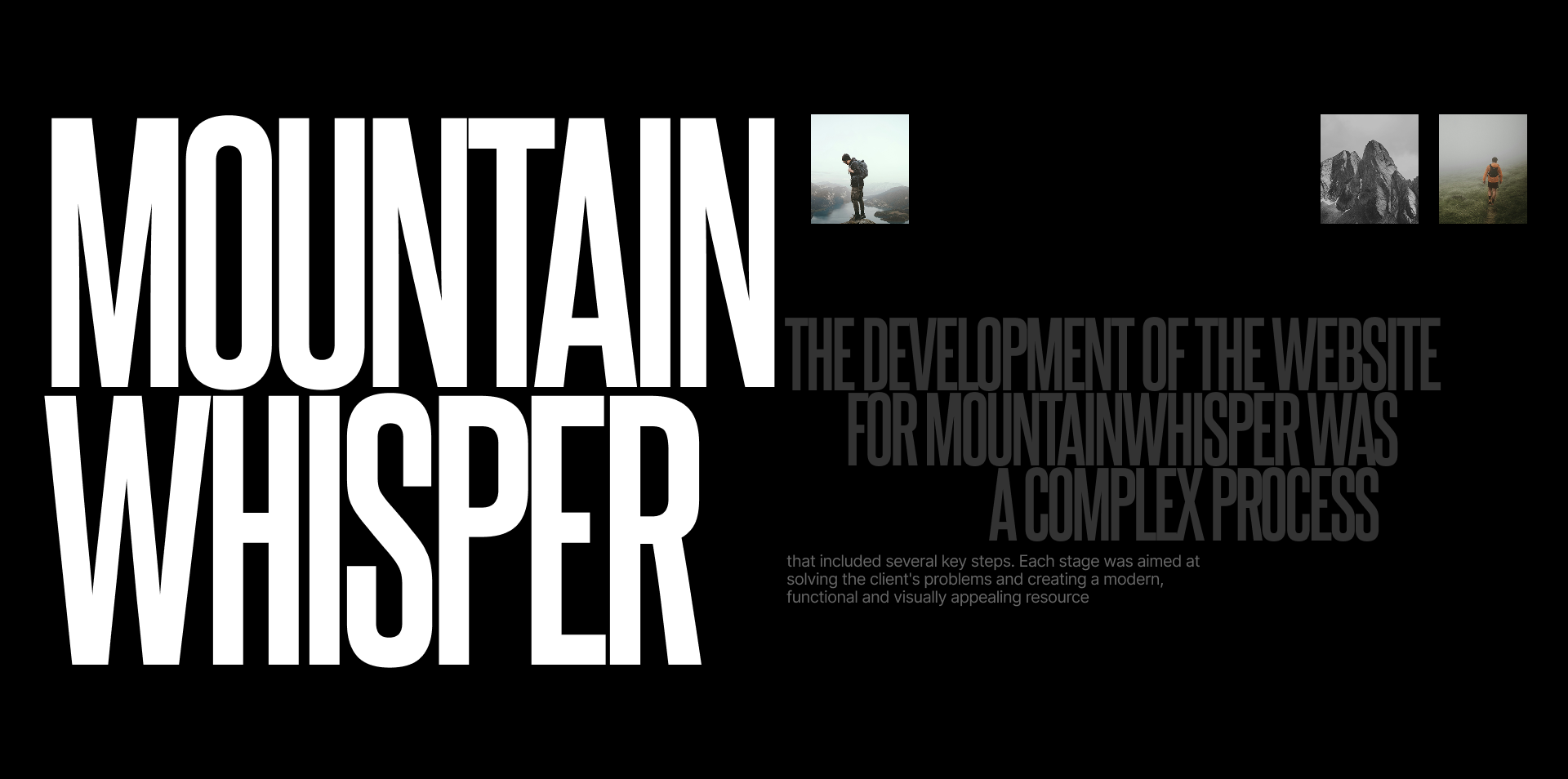 MOUNTAIN WHISPER | Corporate Website — Изображение №2 — Интерфейсы на Dprofile