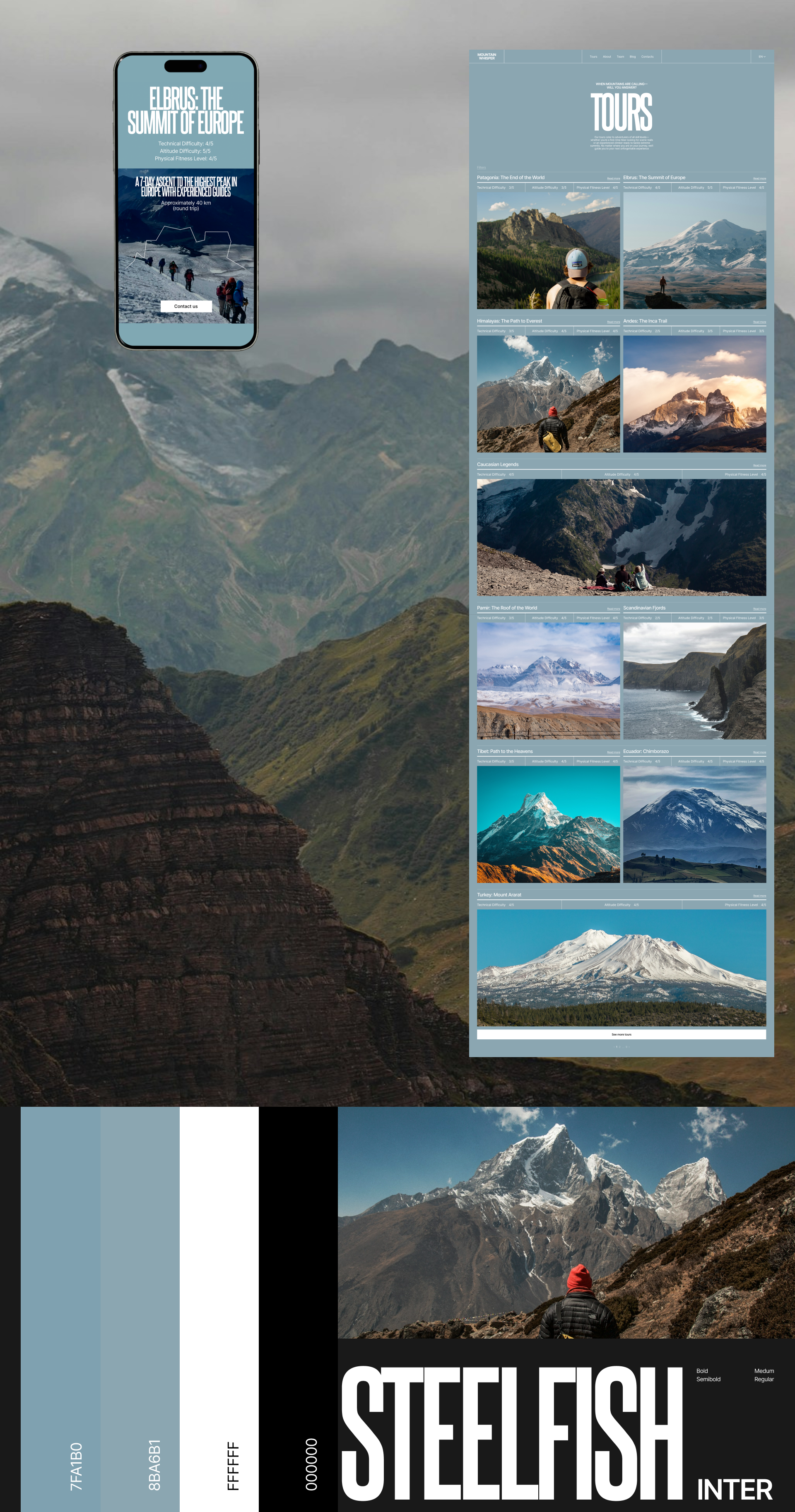 MOUNTAIN WHISPER | Corporate Website — Изображение №5 — Интерфейсы на Dprofile