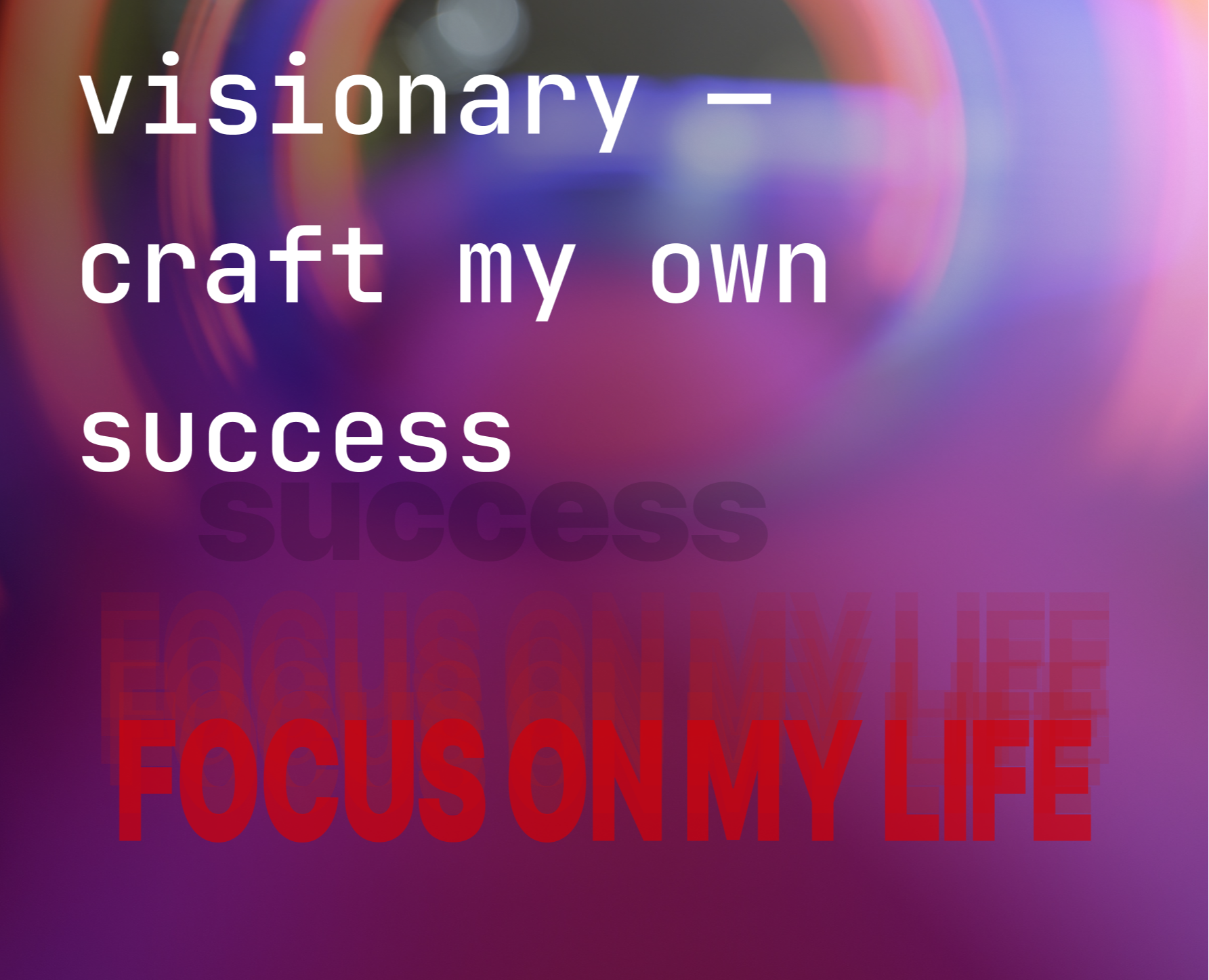 "FOCUS ON MY LIFE" серия постеров — Графика на Dprofile
