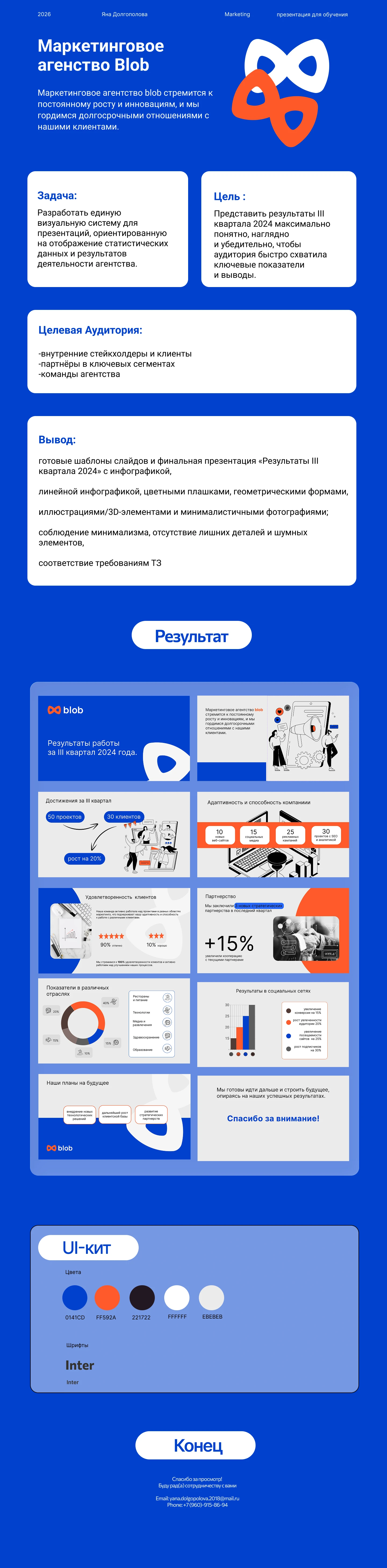Презентация для маркетингового агенства Blob — Изображение №1 — Интерфейсы, Графика на Dprofile
