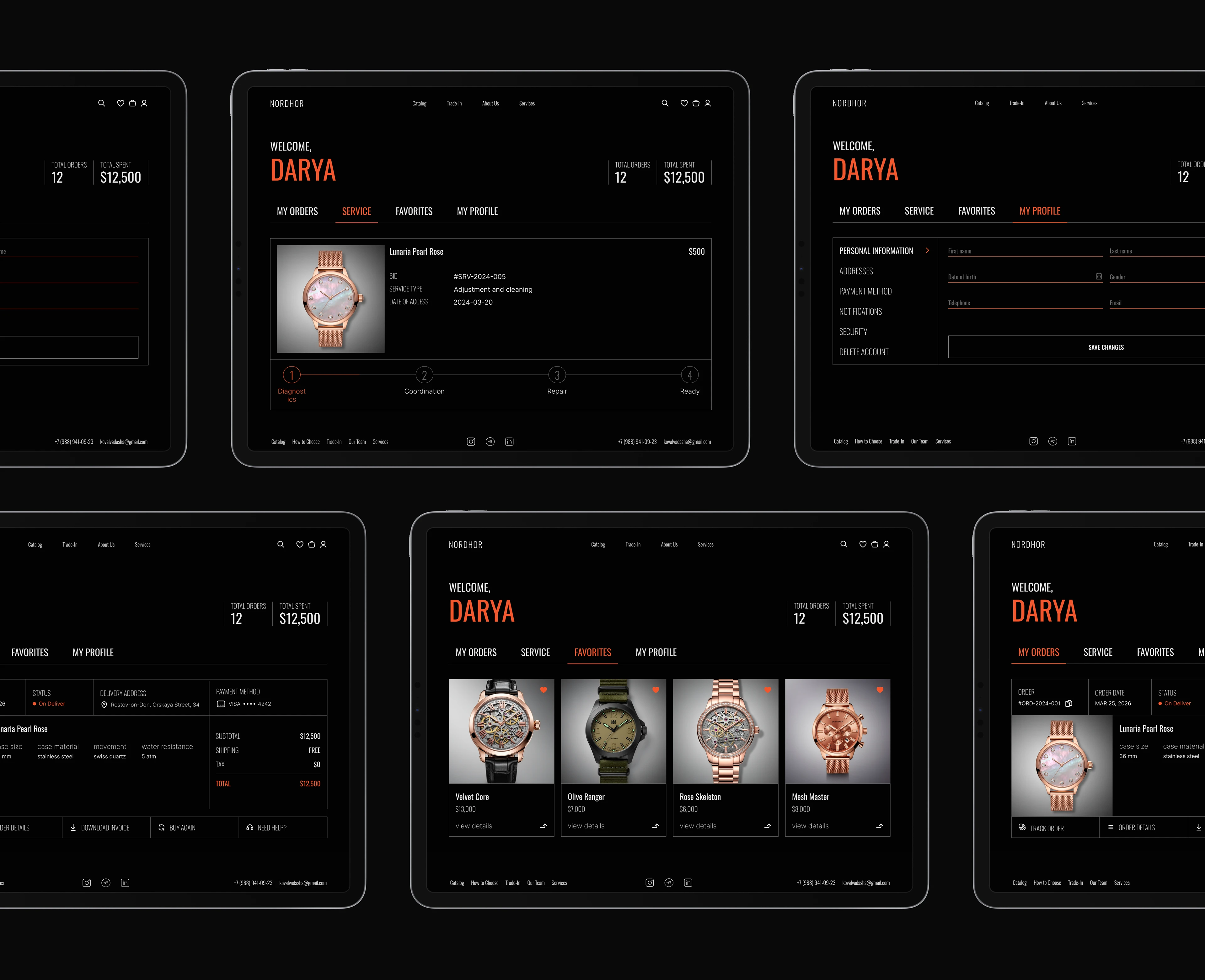 NORDHOR — Luxury Watch E-commerce Experience — Изображение №13 — Интерфейсы на Dprofile