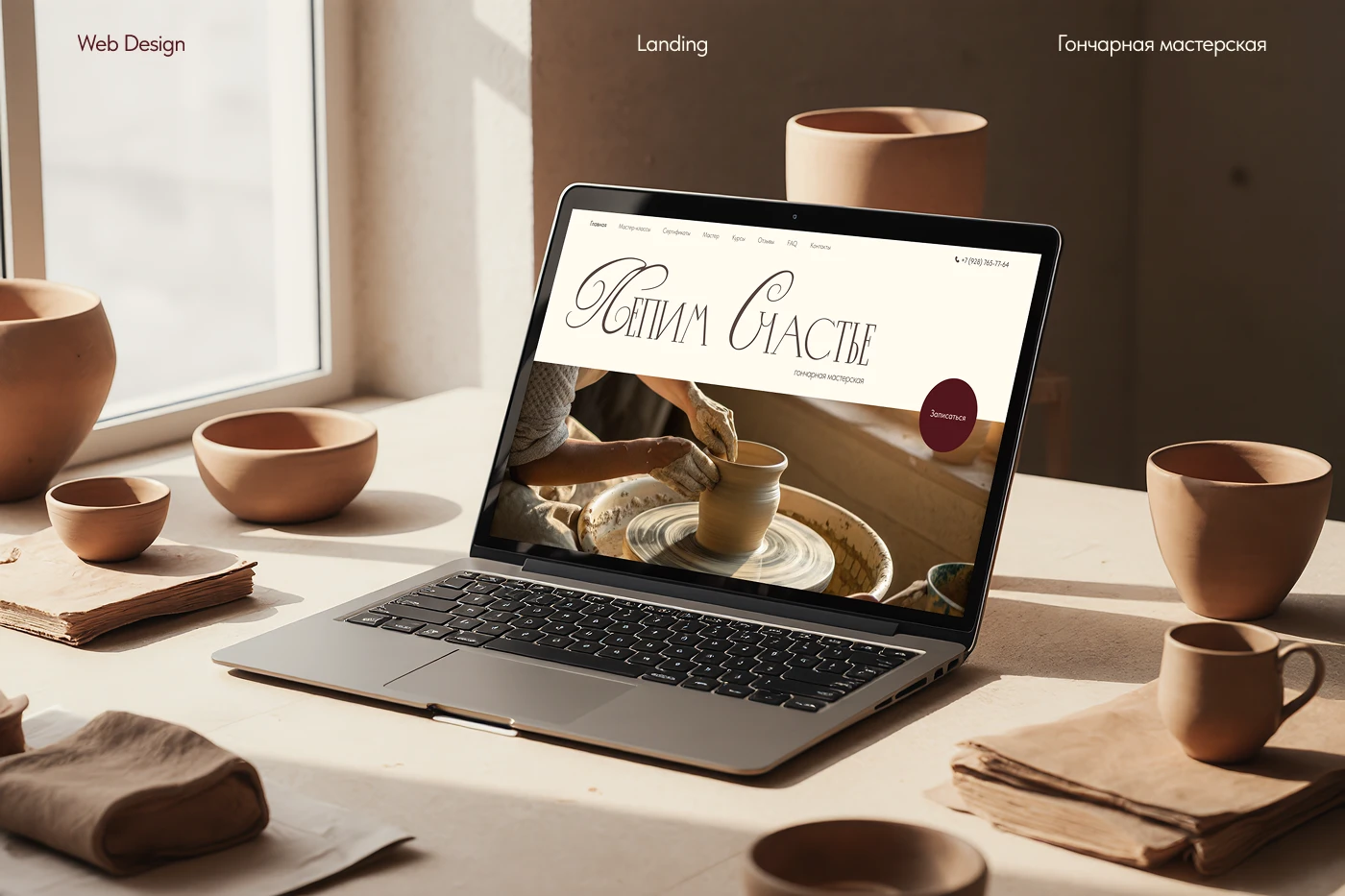 Pottery Studio Website Design | UX/UI Design — Изображение №1 — Интерфейсы, Анимация на Dprofile