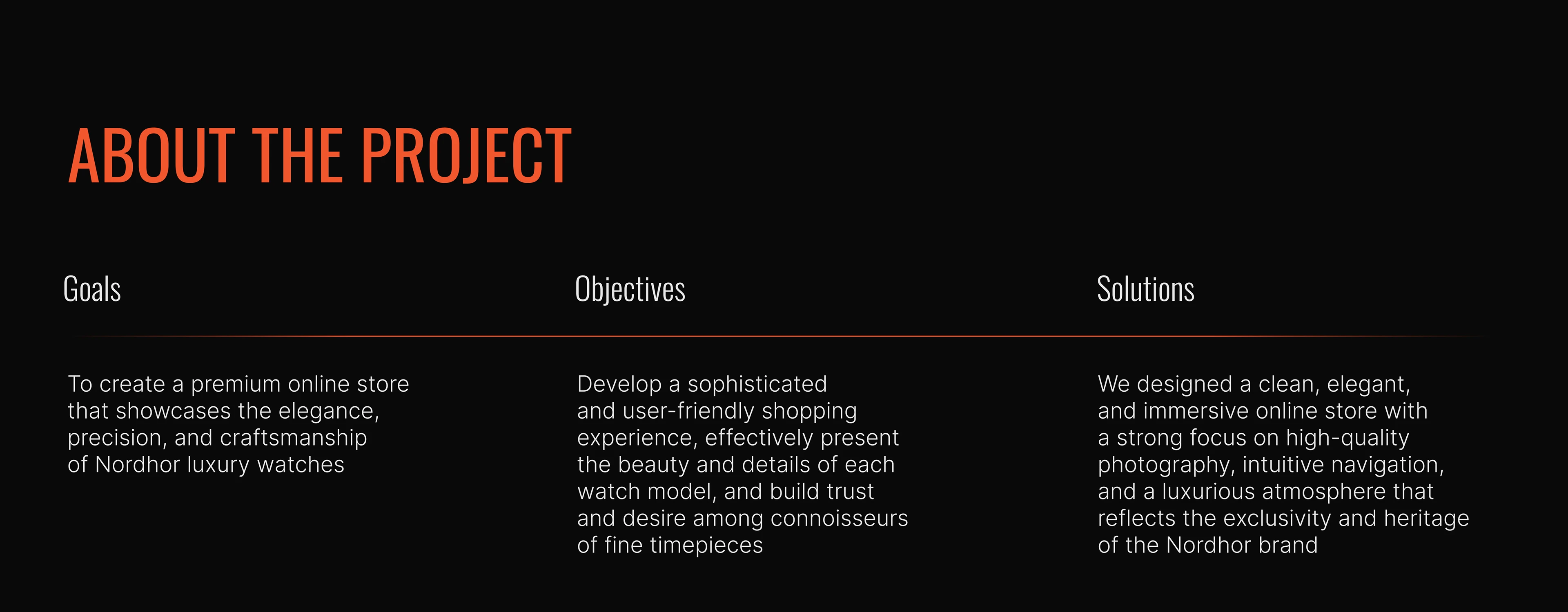 NORDHOR — Luxury Watch E-commerce Experience — Изображение №2 — Интерфейсы на Dprofile