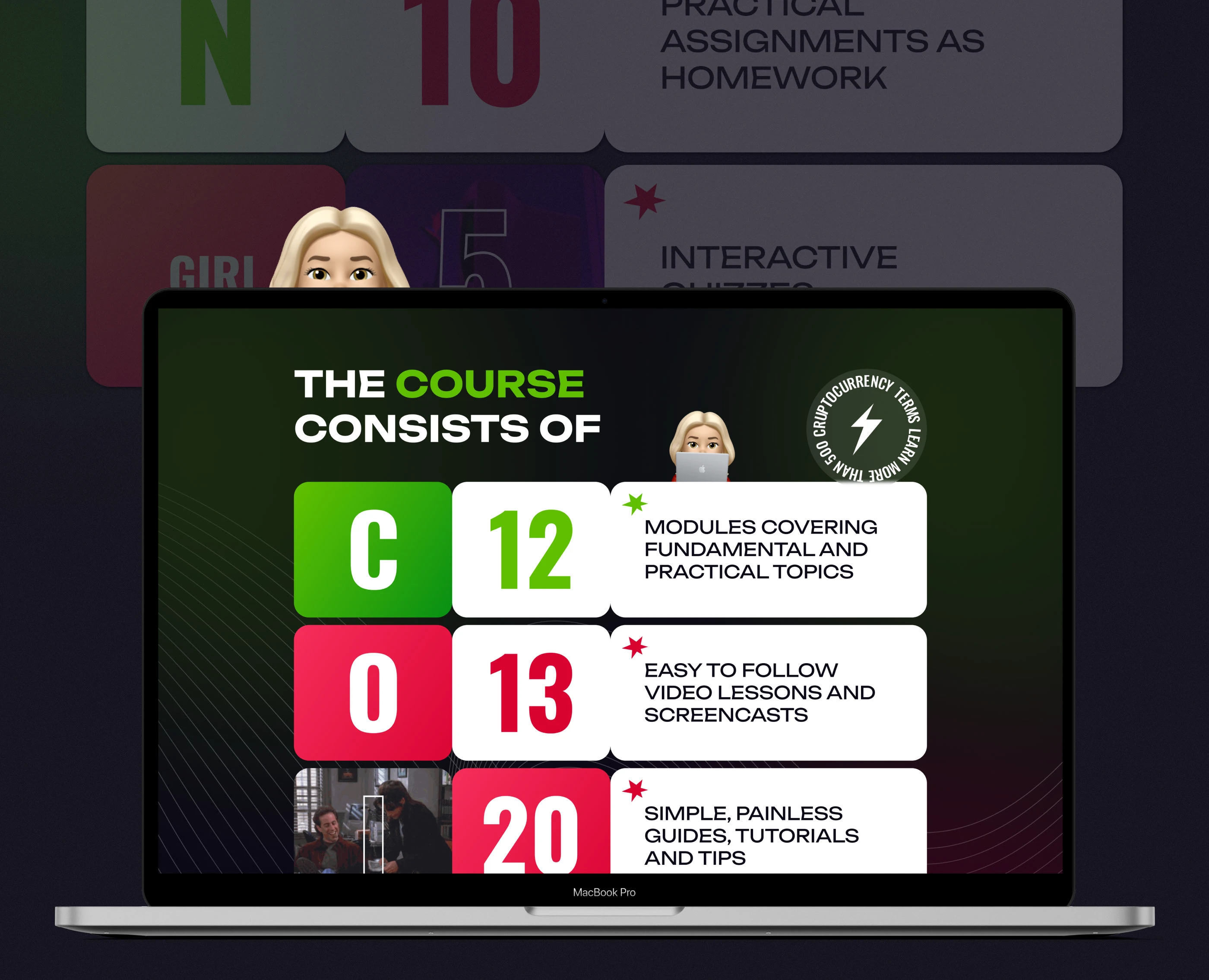 Crypto Newbie — лендинг для курса по криптовалюте — Изображение №6 — Интерфейсы, Графика на Dprofile