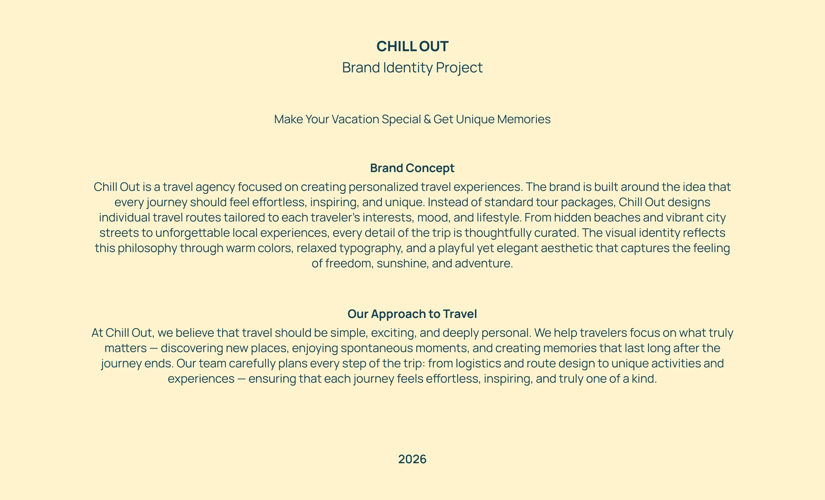 Chill Out — Айдентика для агенства путешествий — Изображение №2 — Брендинг на Dprofile