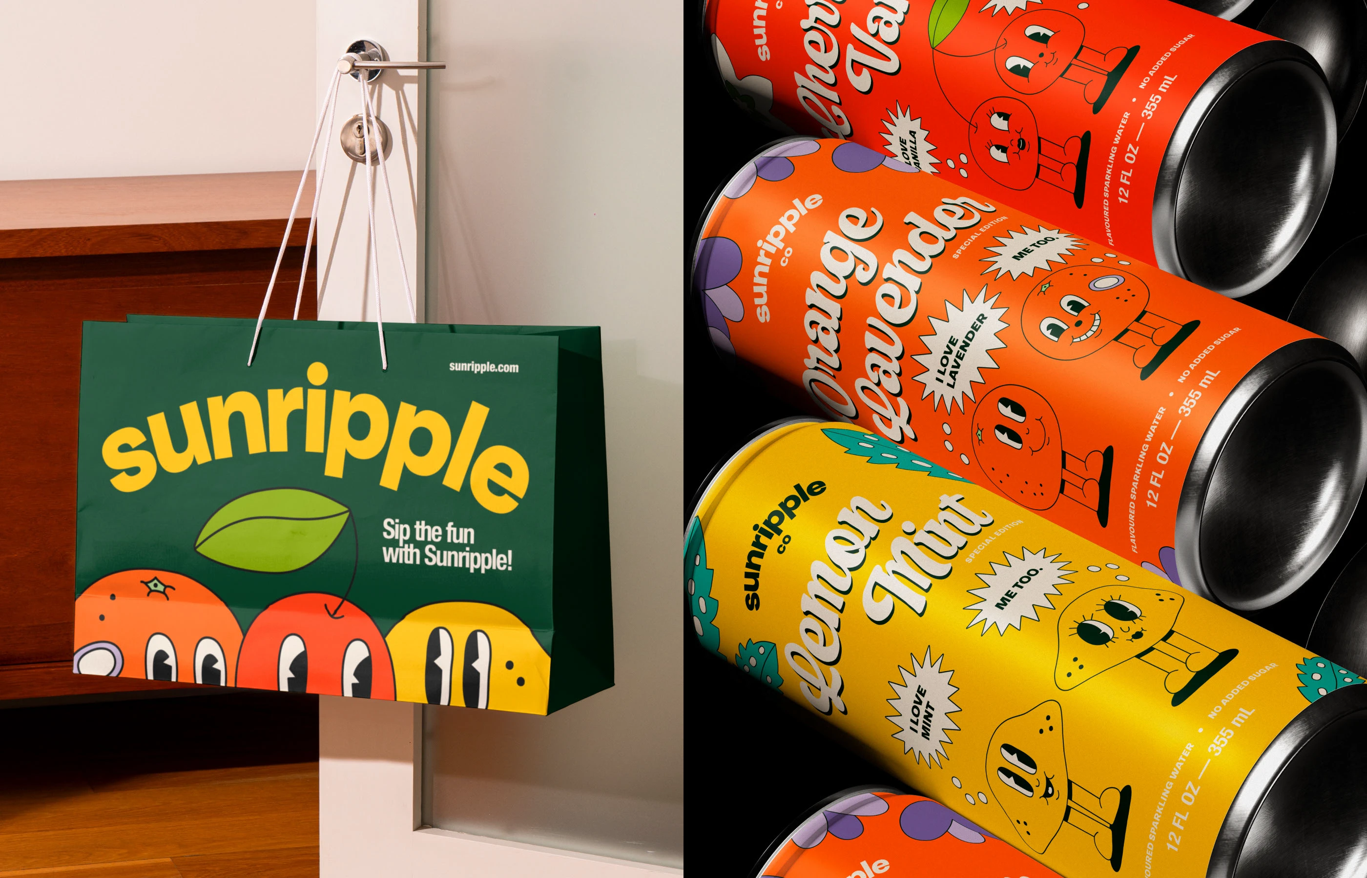 Sunripple — дизайн упаковки и айдентика напитка — Изображение №12 — Брендинг, Иллюстрация на Dprofile
