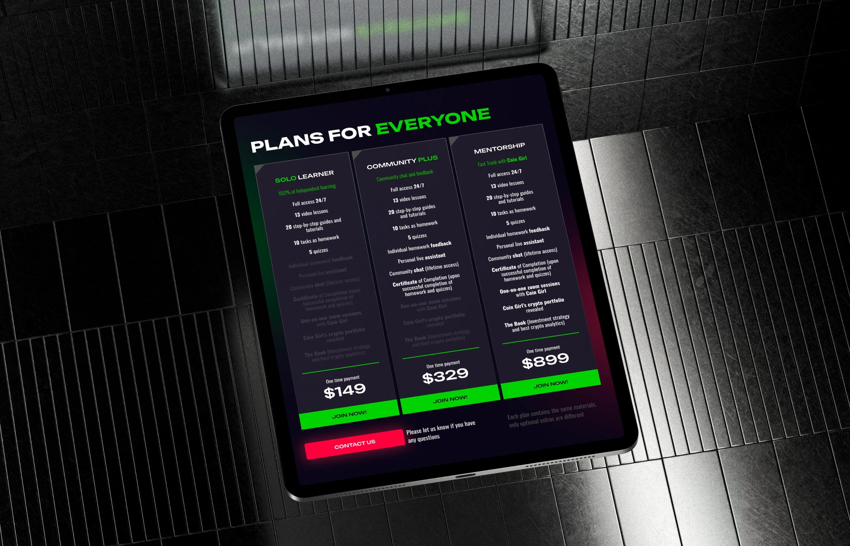 Crypto Newbie — лендинг для курса по криптовалюте — Изображение №8 — Интерфейсы, Графика на Dprofile