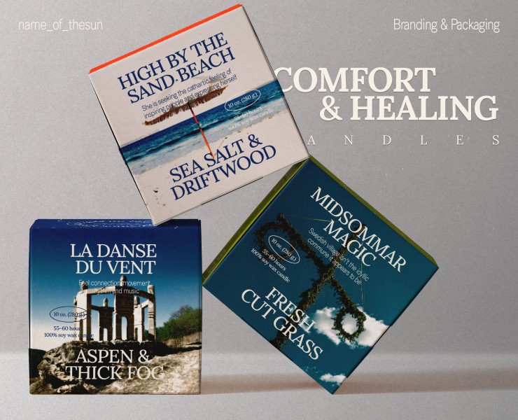 Comfort & Healing — брендинг и упаковка свечей — Брендинг на Dprofile
