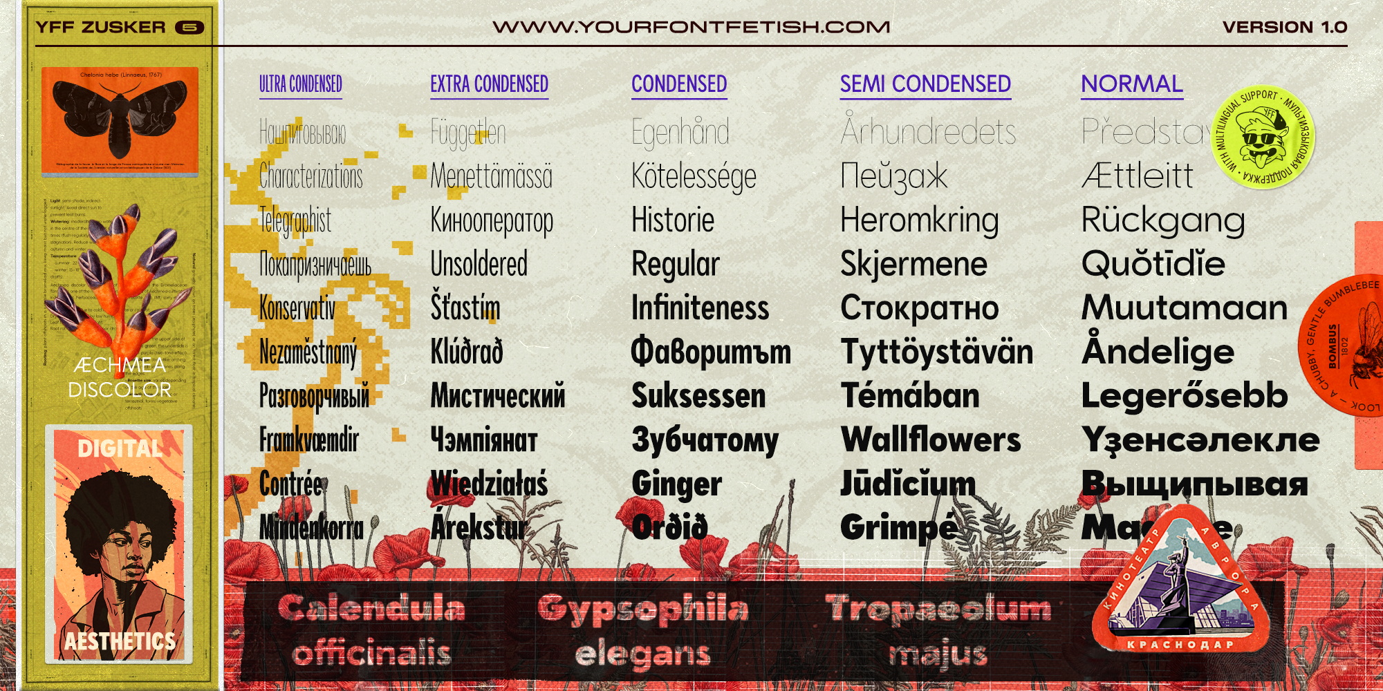 YFF Zusker Вариативный шрифт (FREE PERSONAL USE) — Изображение №7 — Графика на Dprofile