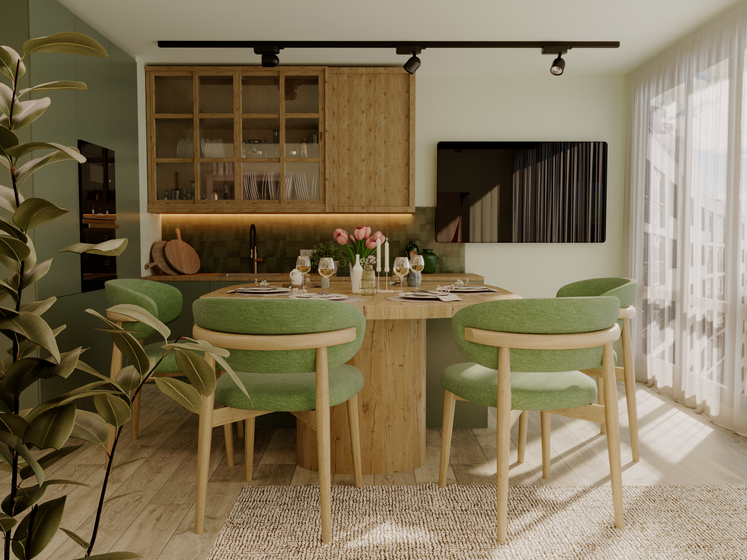 Проект визуализация 1-комн. квартиры. — Изображение №1 — 3D, Архитектура на Dprofile