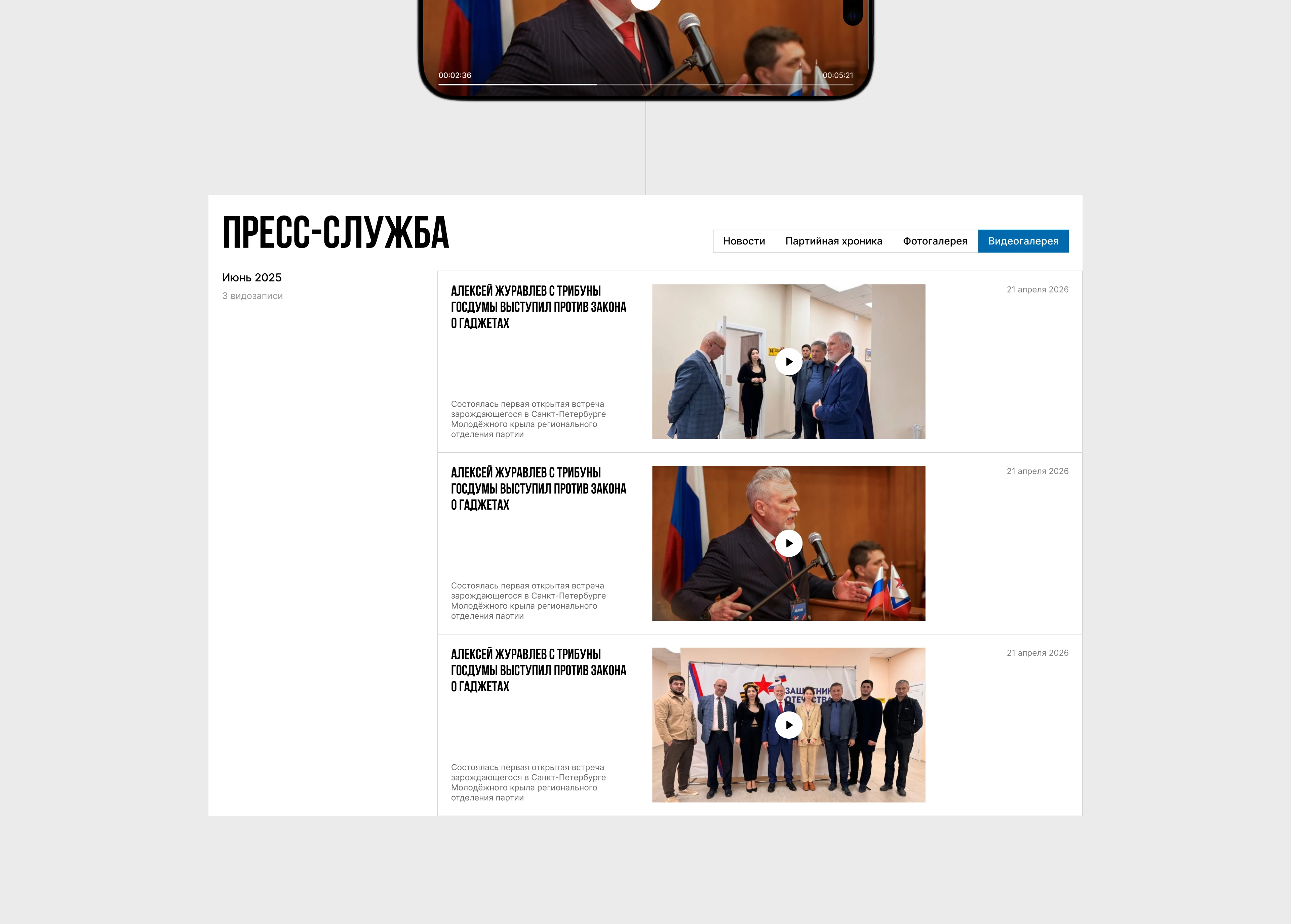 Партия Родина — Изображение №9 — Интерфейсы, Анимация на Dprofile