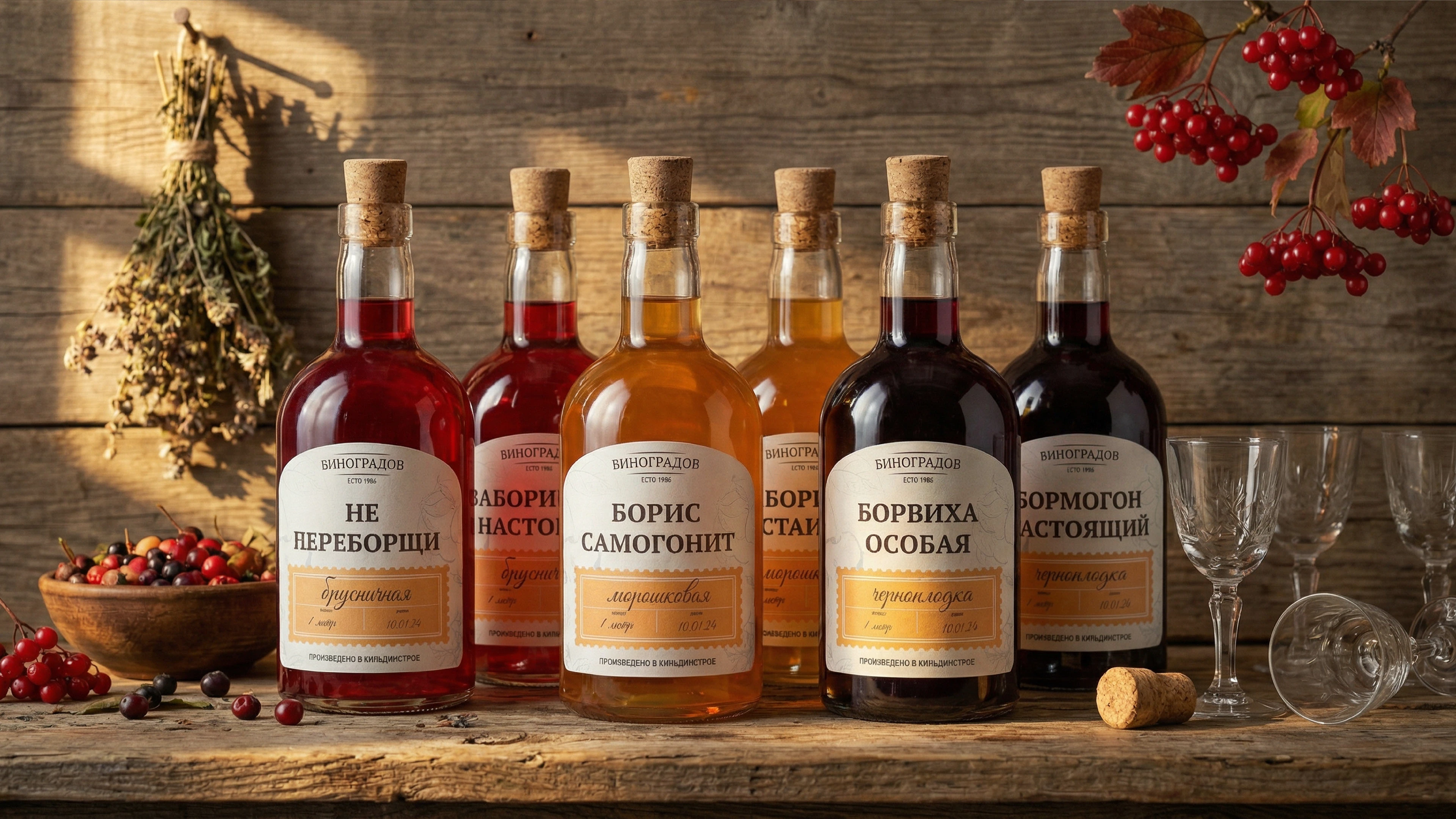 "Виноградов" - дизайн этикеток для настоек — Изображение №4 — Брендинг на Dprofile