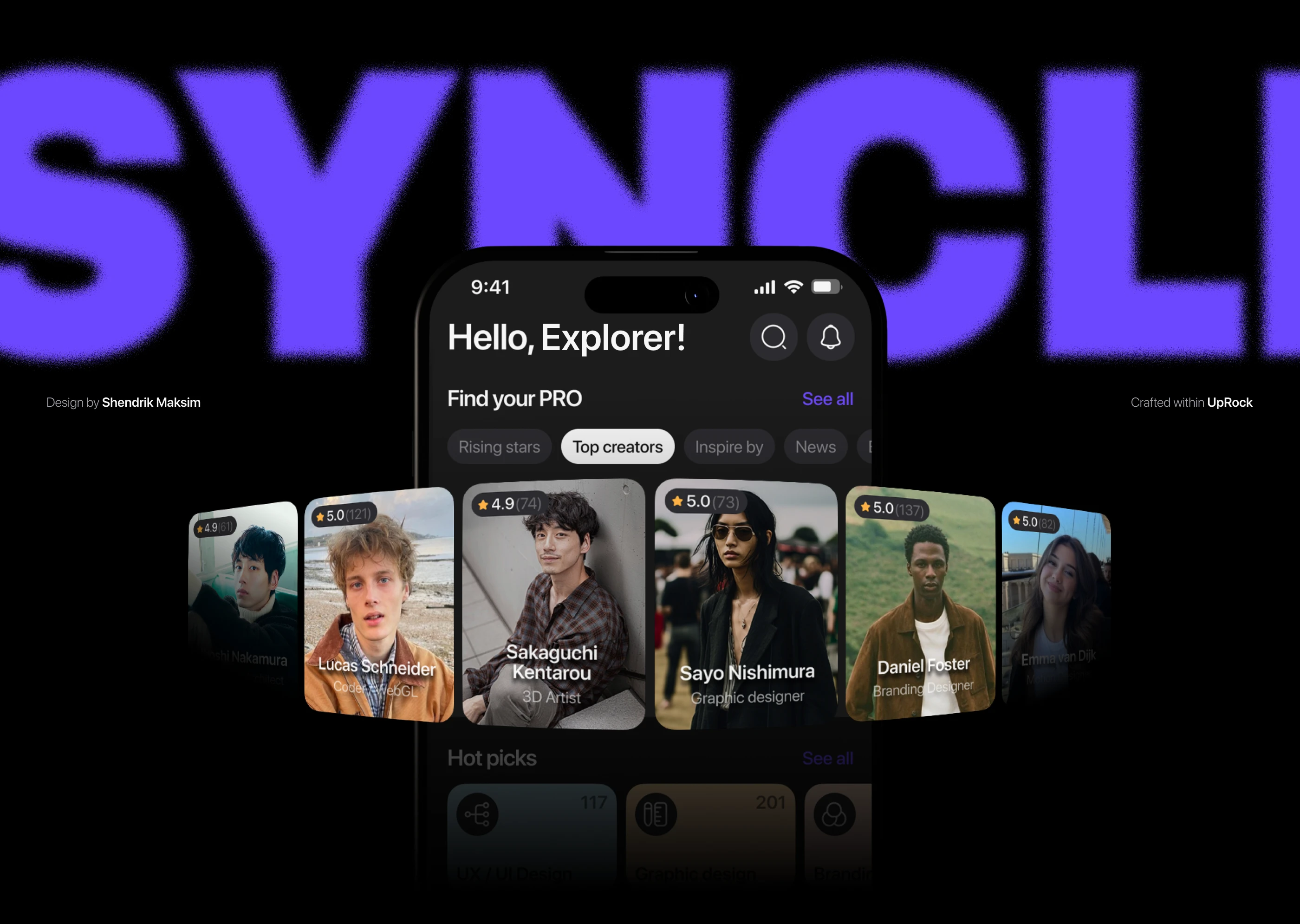 SYNCLI | Creative Collaboration App — Изображение №1 — Интерфейсы на Dprofile