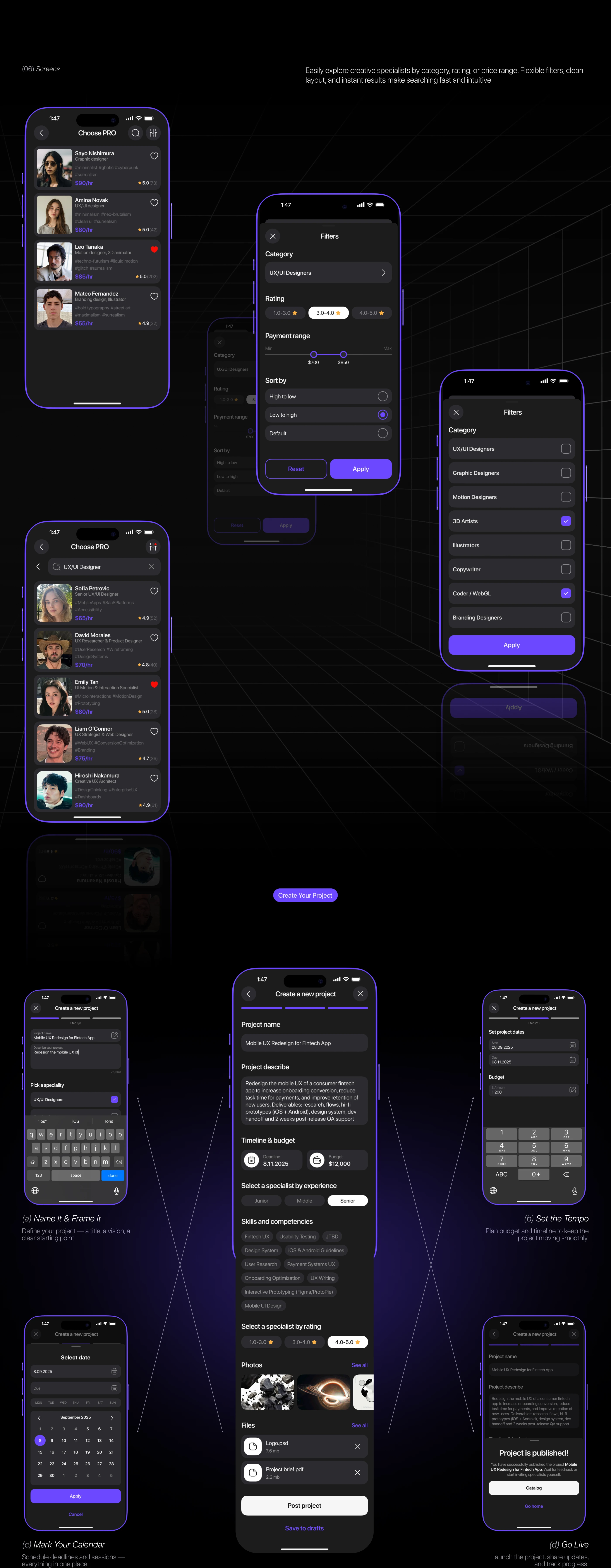 SYNCLI | Creative Collaboration App — Изображение №6 — Интерфейсы на Dprofile