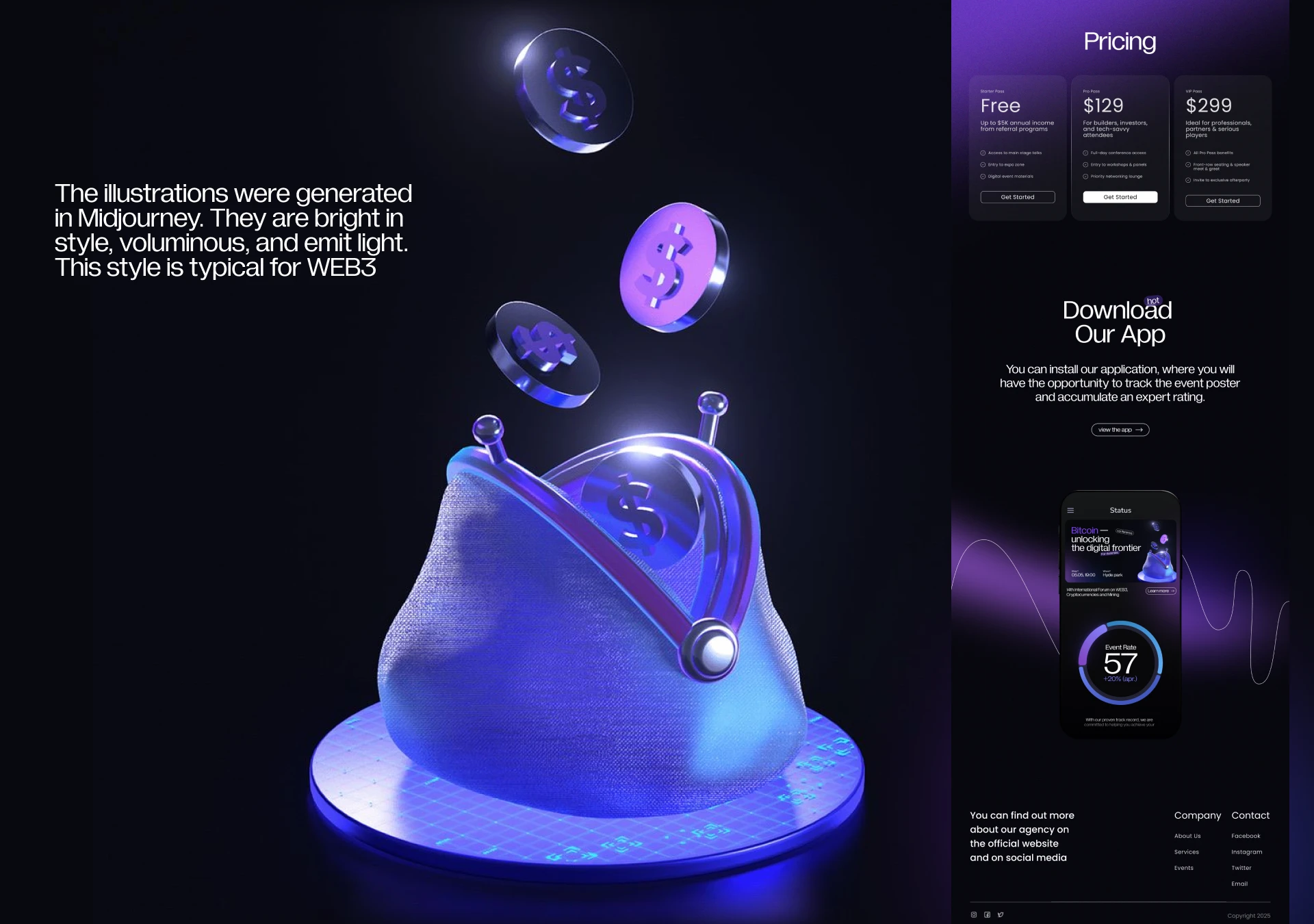 CRYPTO Conf Design — Изображение №11 — Интерфейсы, Брендинг на Dprofile