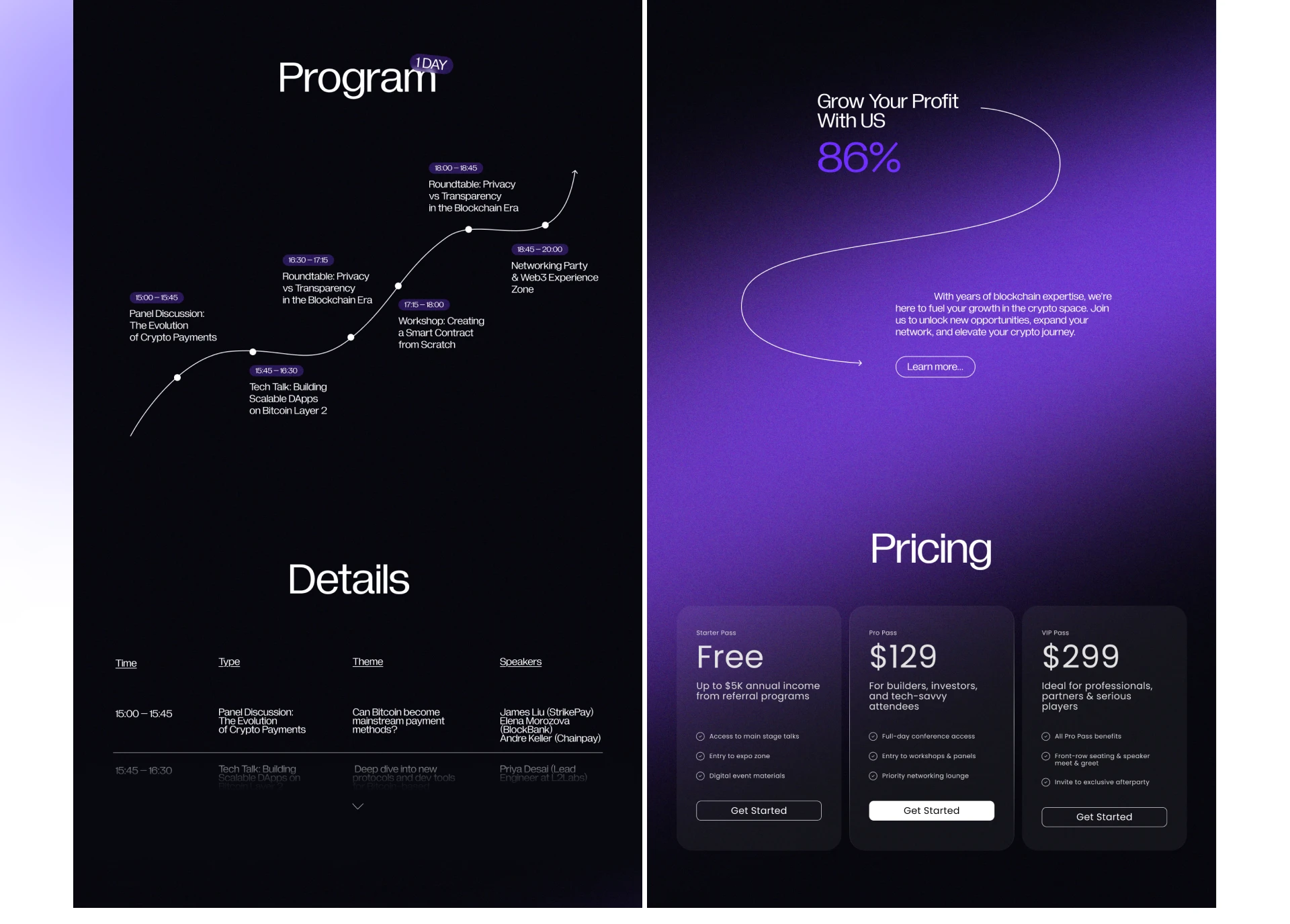 CRYPTO Conf Design — Изображение №8 — Интерфейсы, Брендинг на Dprofile